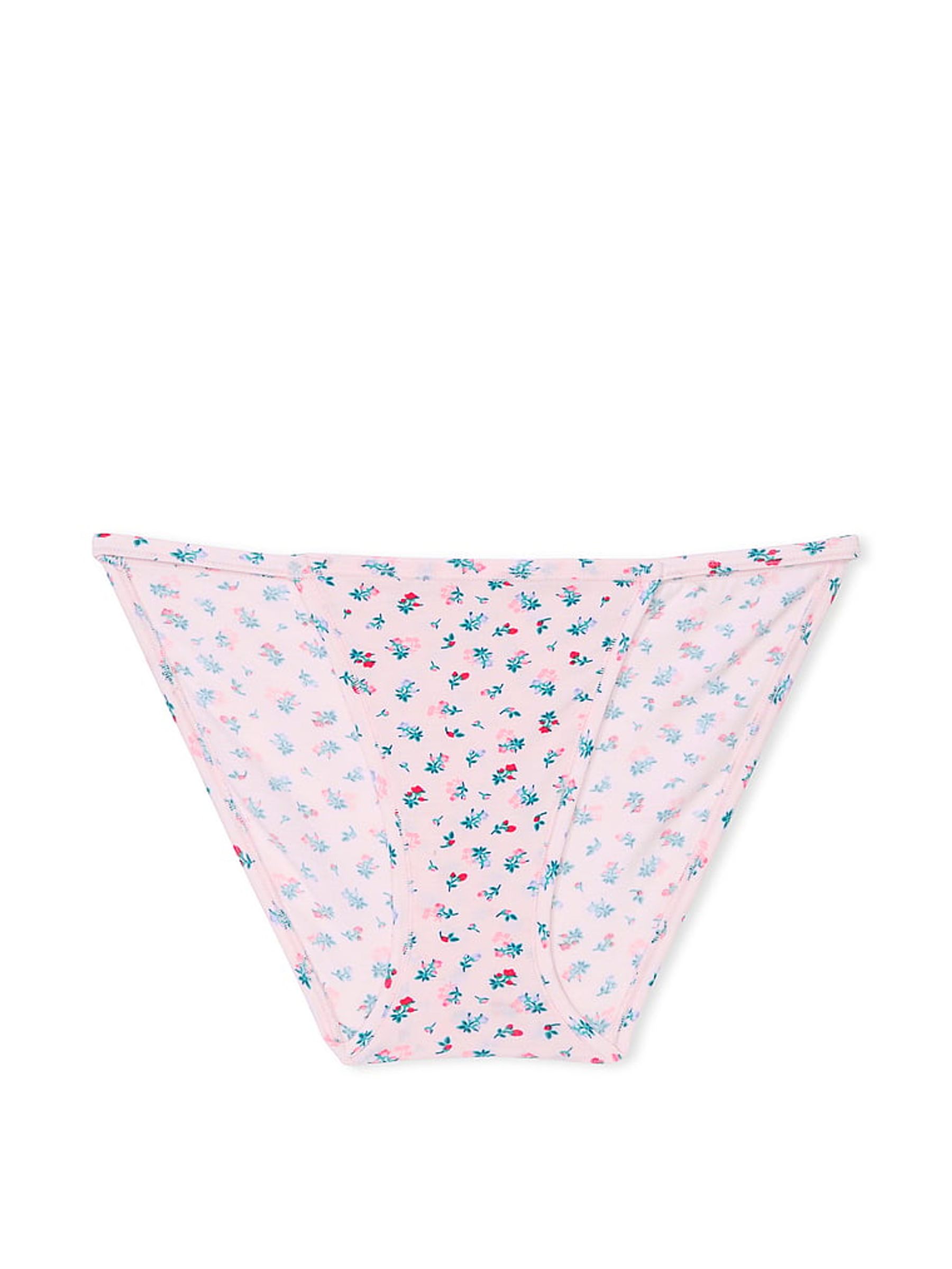 Pink Tulip Floral Cotton String Bikini Knickers - Image 3 of 3 Pink Tulip Floral Cotton String Bikini Knickers - Image 3 of 3