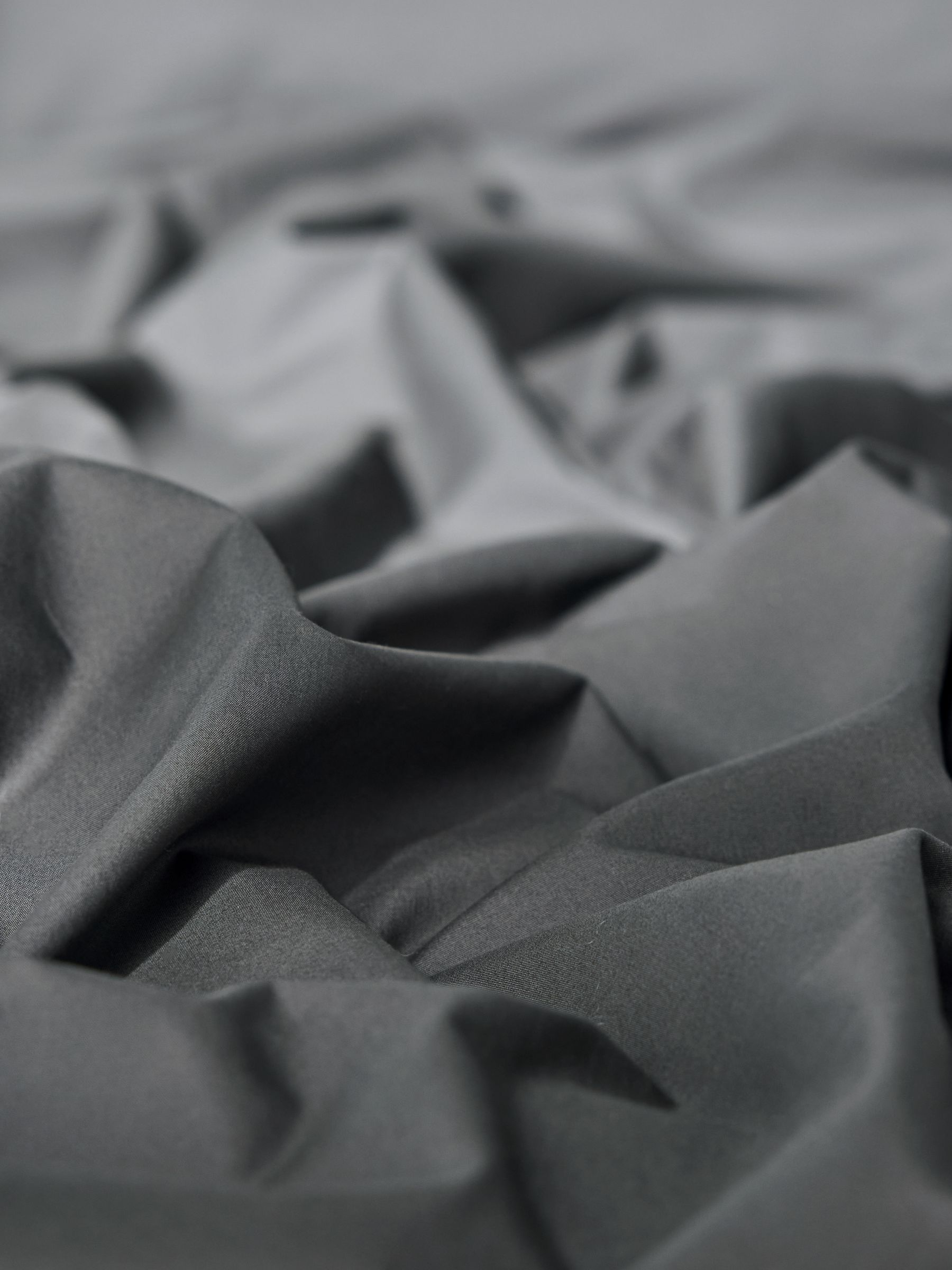 Cosy Washed Cotton Extra Deep Fitted Sheet in Charcoal Grey - Image 3 of 3