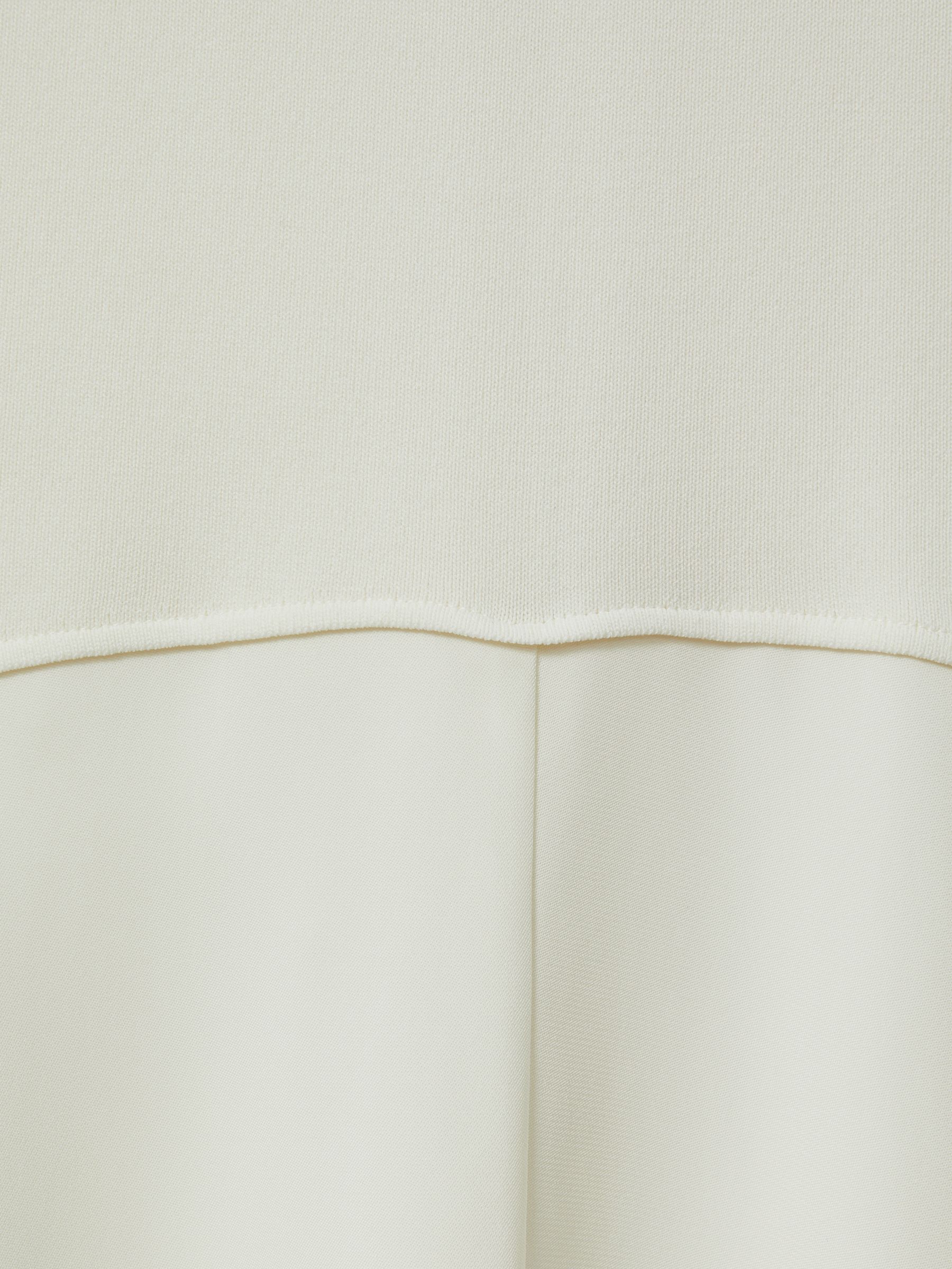 Hybrid Knit Tie Back Midi Dress in Ivory - Image 6 of 6