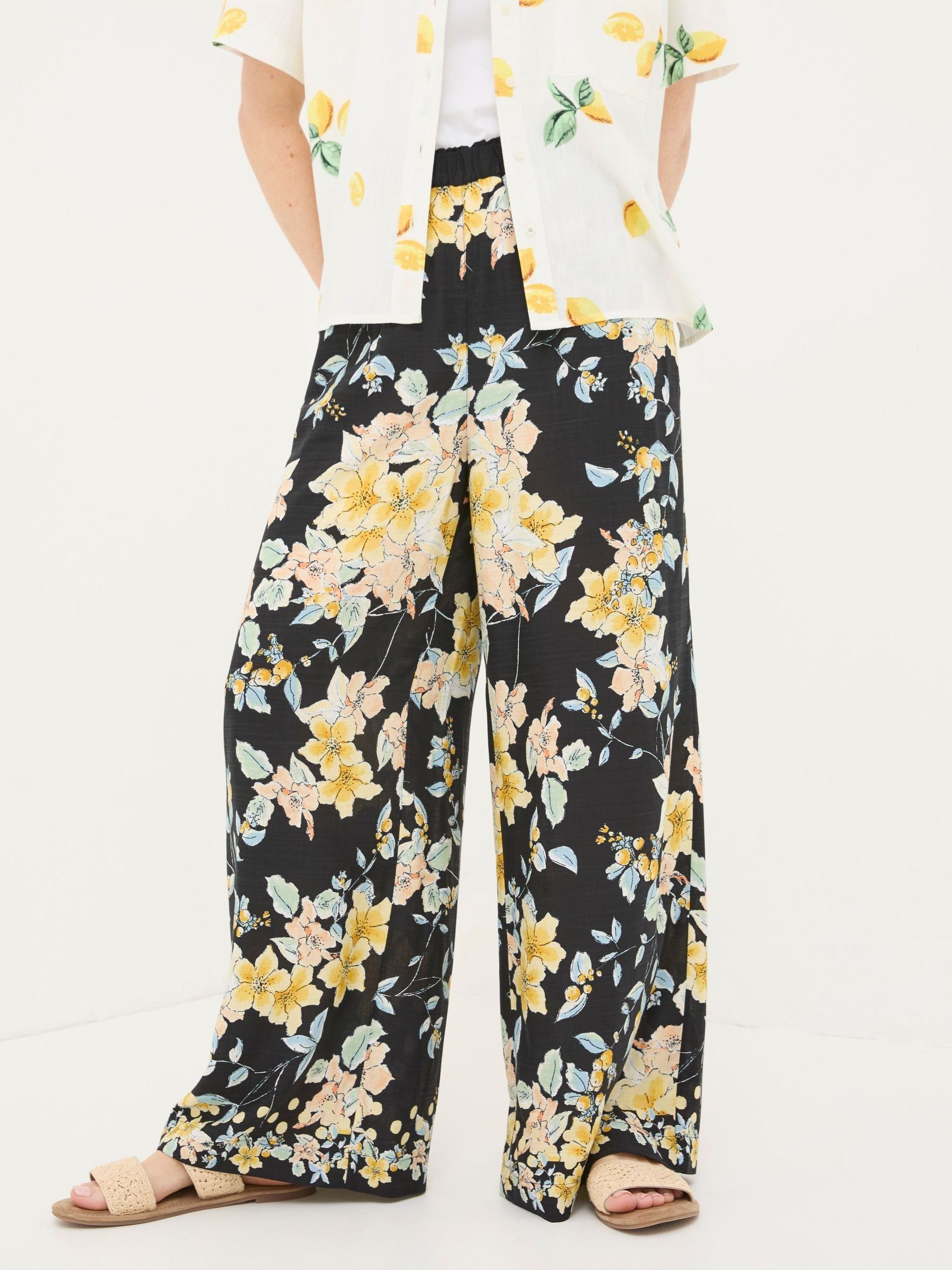Jenna Black Citrus Floral Trousers - Image 3 of 6