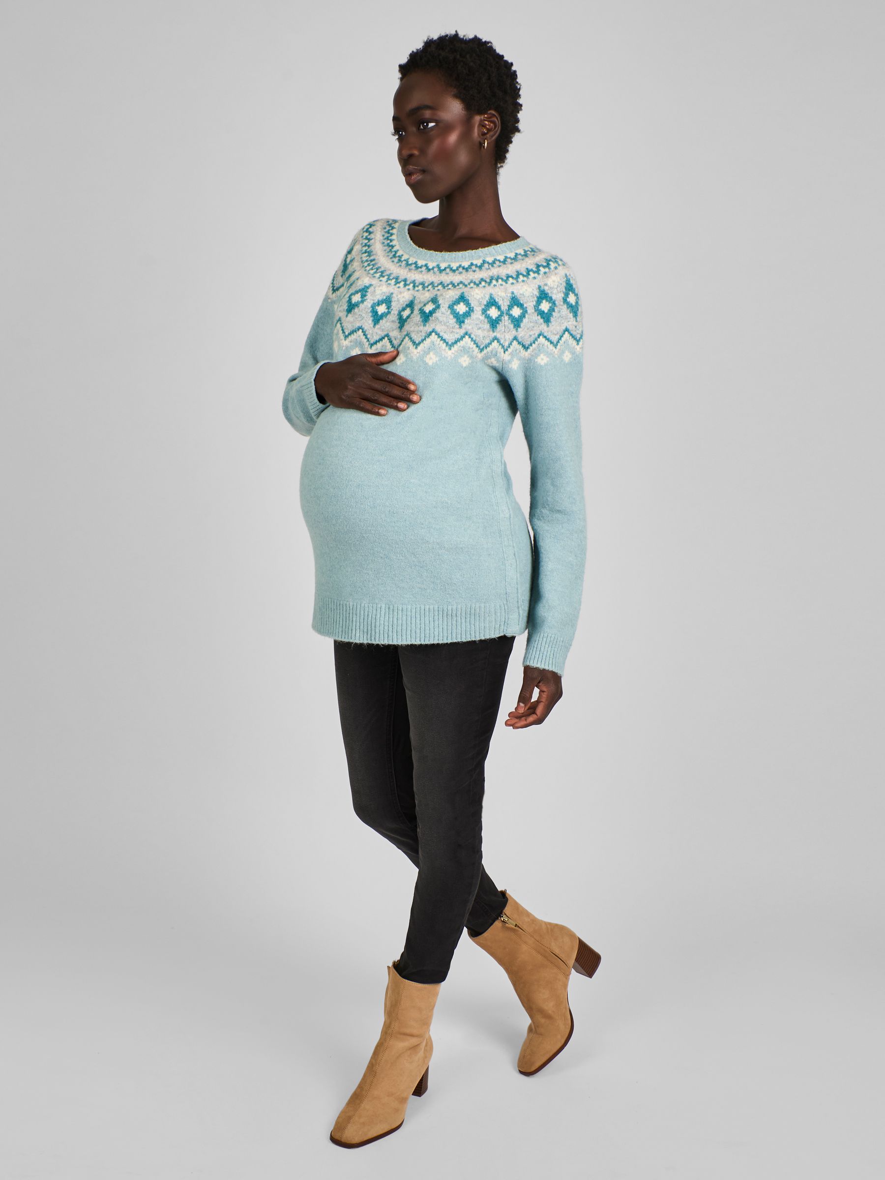 Sage Green Maternity & Nursing Jumper - Image 3 of 4