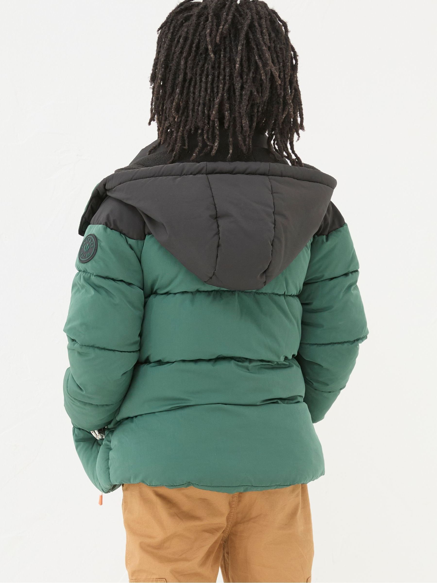 Milo Green Hooded Padded Jacket - Image 2 of 6