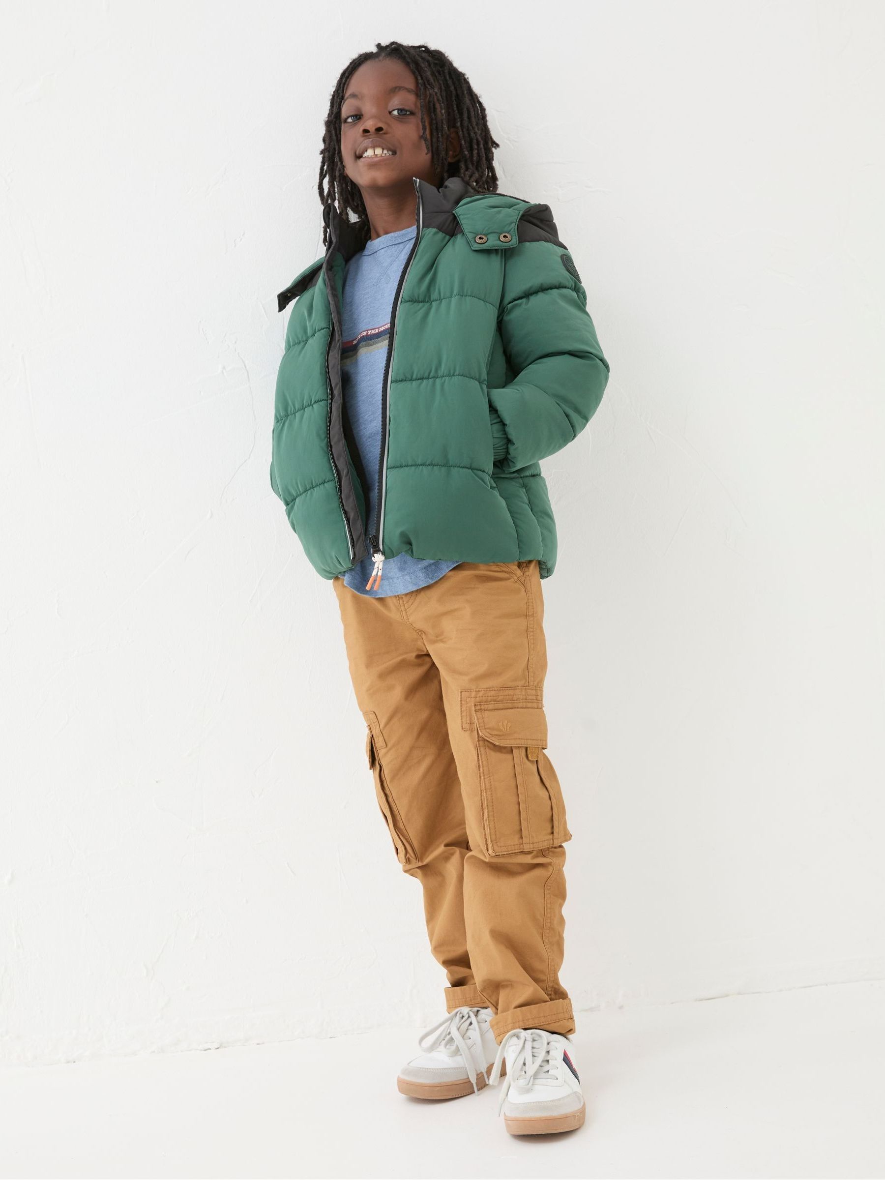 Milo Green Hooded Padded Jacket - Image 3 of 6