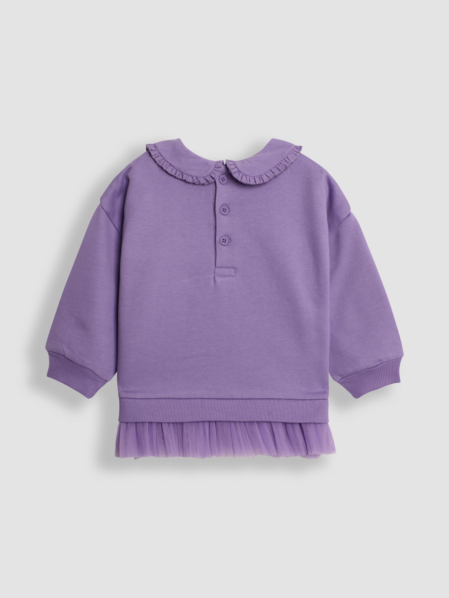 Lilac Purple Unicorn Appliqué Tulle Frill Sweatshirt - Image 2 of 3