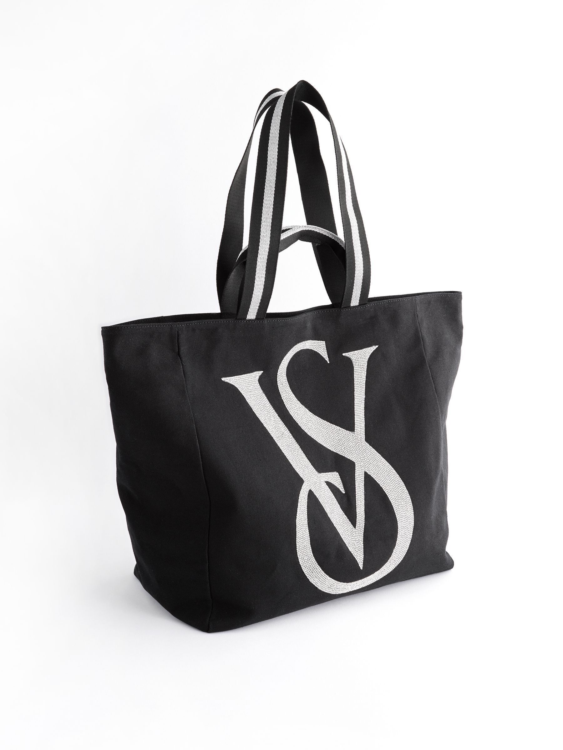 Black Logo Diamanté Tote Bag - Image 5 of 9