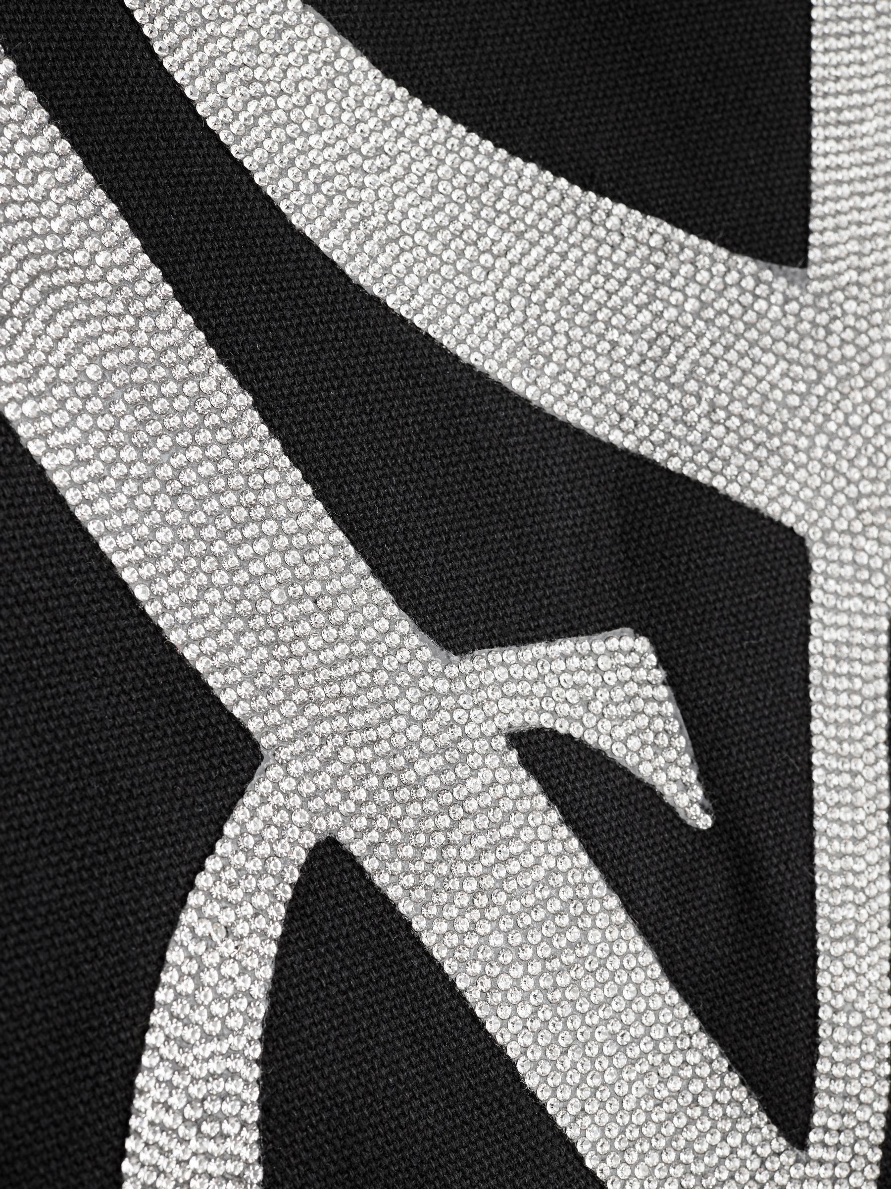Black Logo Diamanté Tote Bag - Image 8 of 9