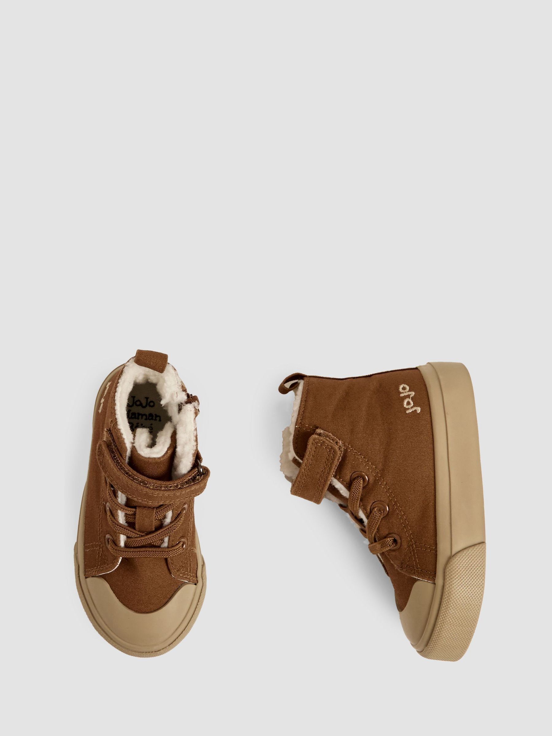 Brown Canvas High Top Trainers - Image 1 of 4