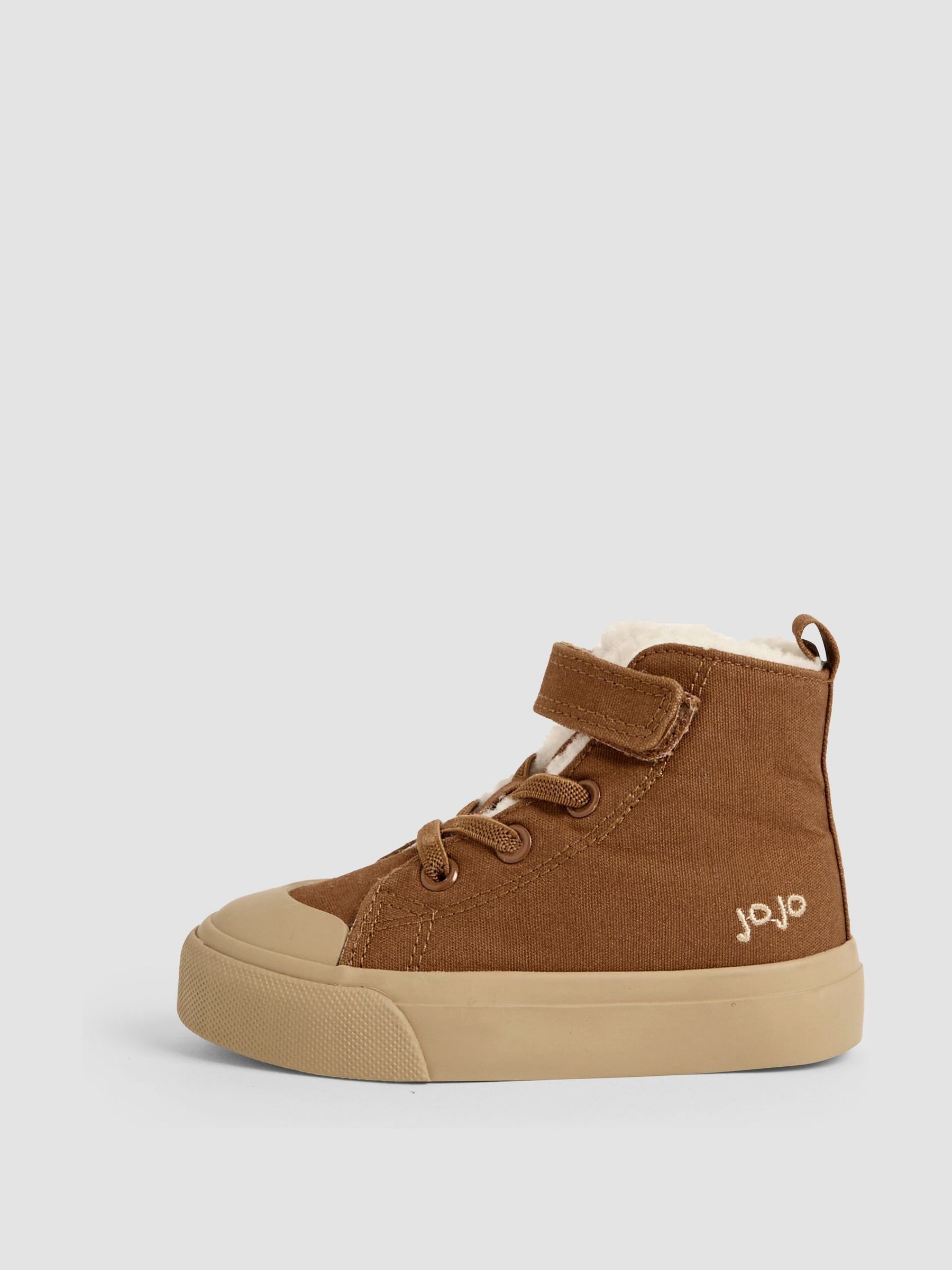 Brown Canvas High Top Trainers - Image 2 of 4