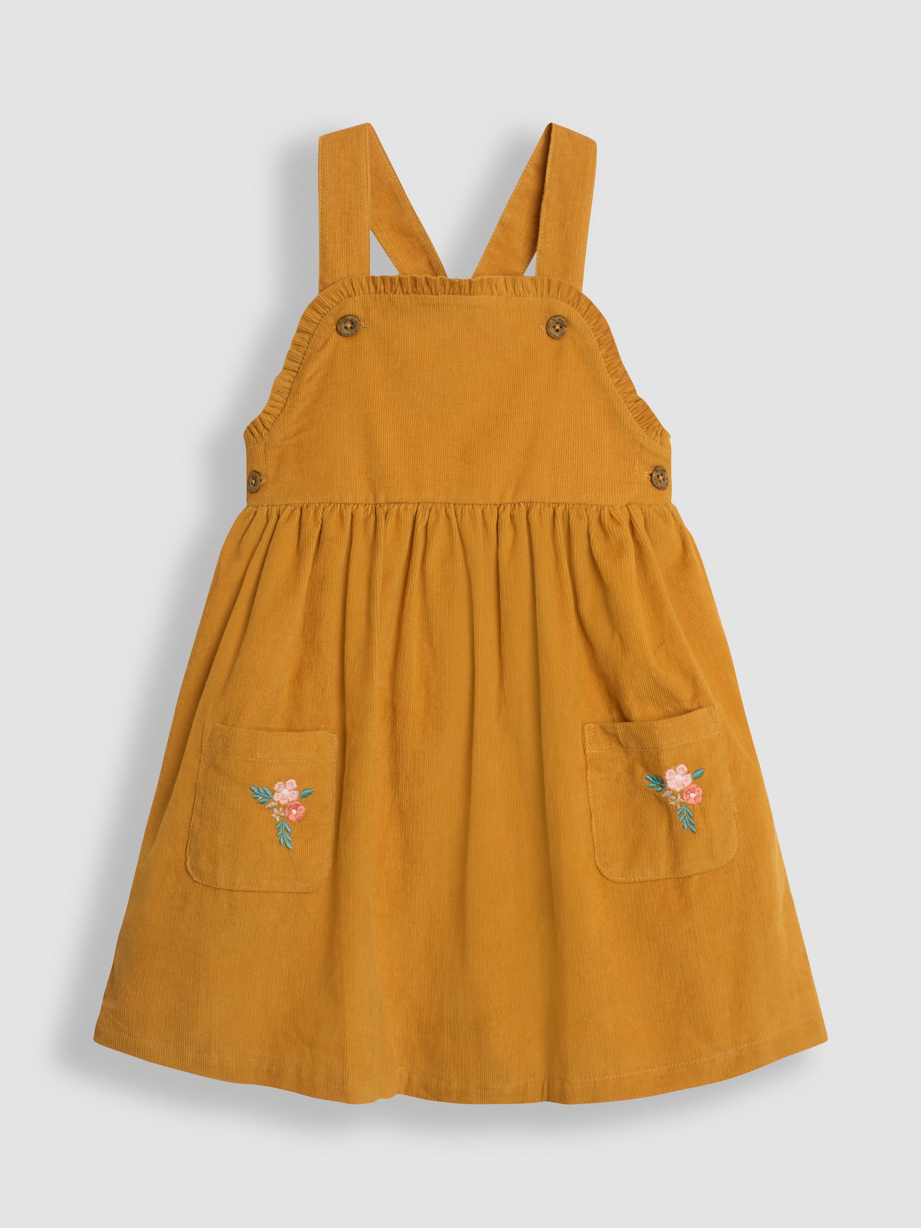 Mustard Yellow Classic Cord Pinafore Dress & Top Set | JoJo Maman