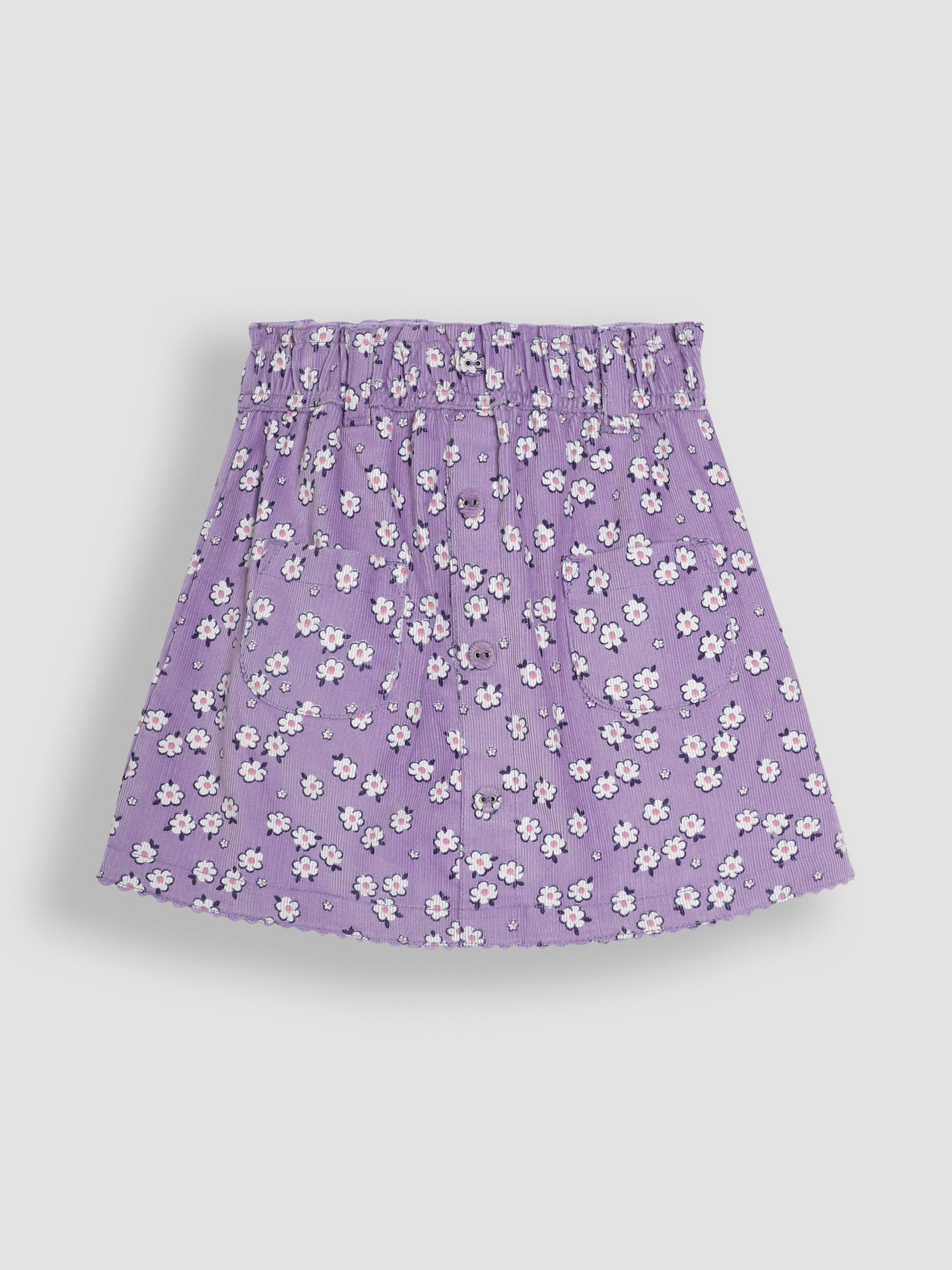 Lilac Paper Bag Waistband Cord Skirt - Image 1 of 3