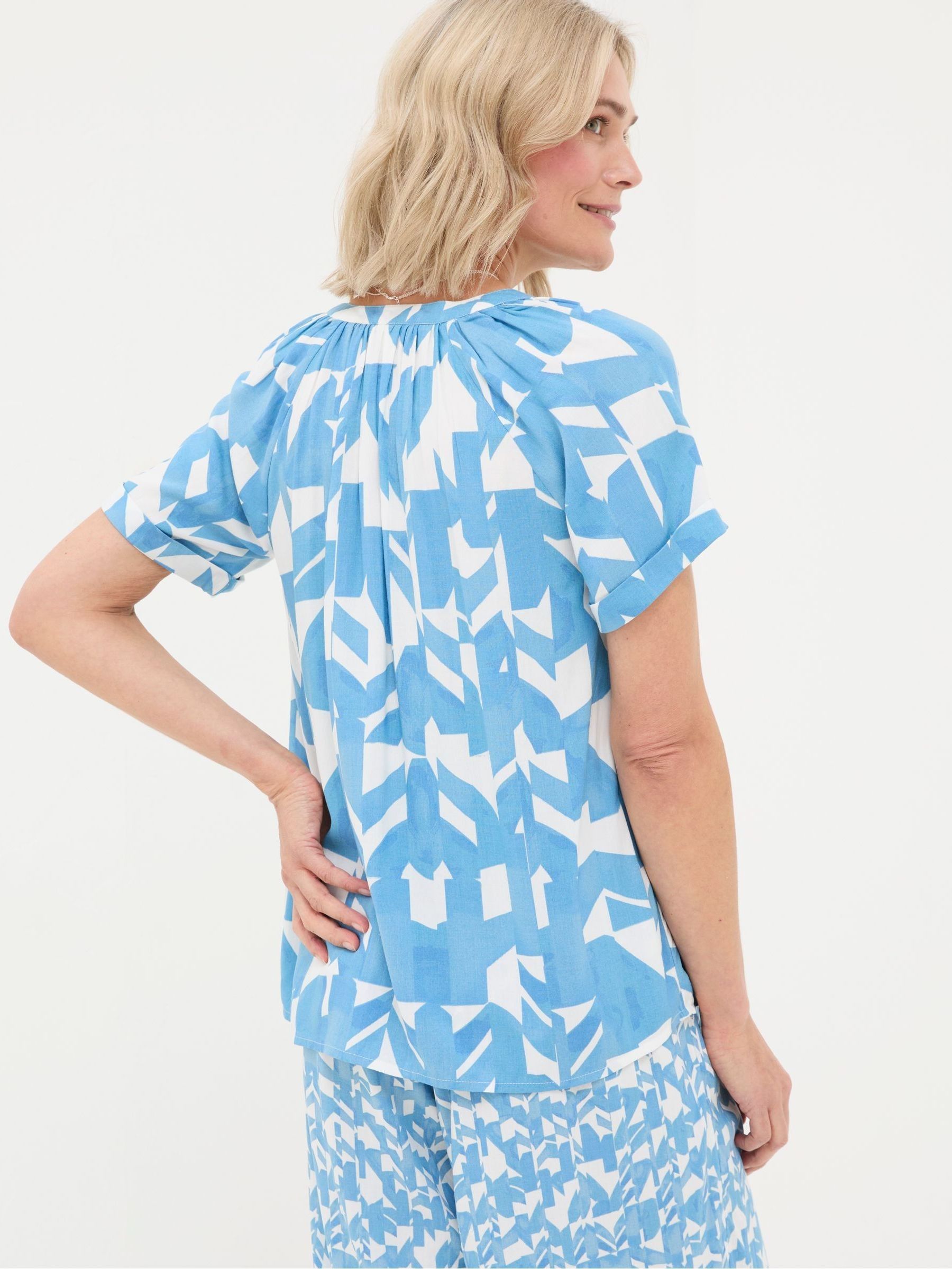 Willow Blue Med Geo Blouse - Image 2 of 5