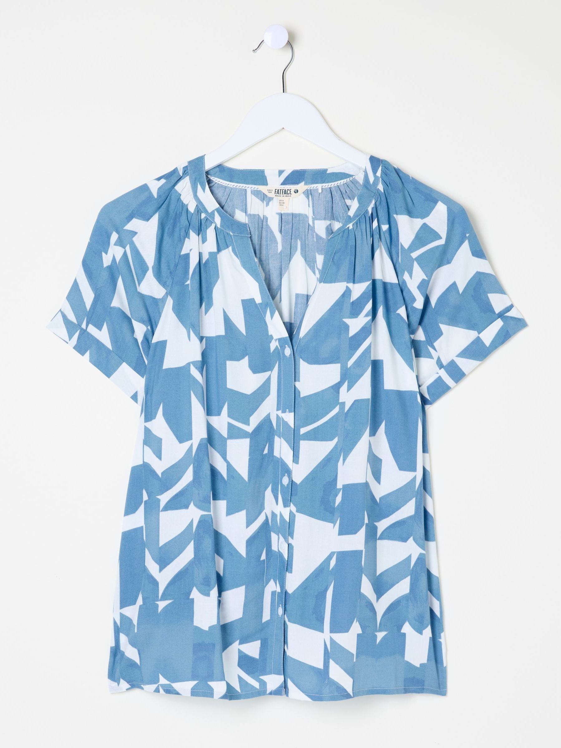 Willow Blue Med Geo Blouse - Image 5 of 5