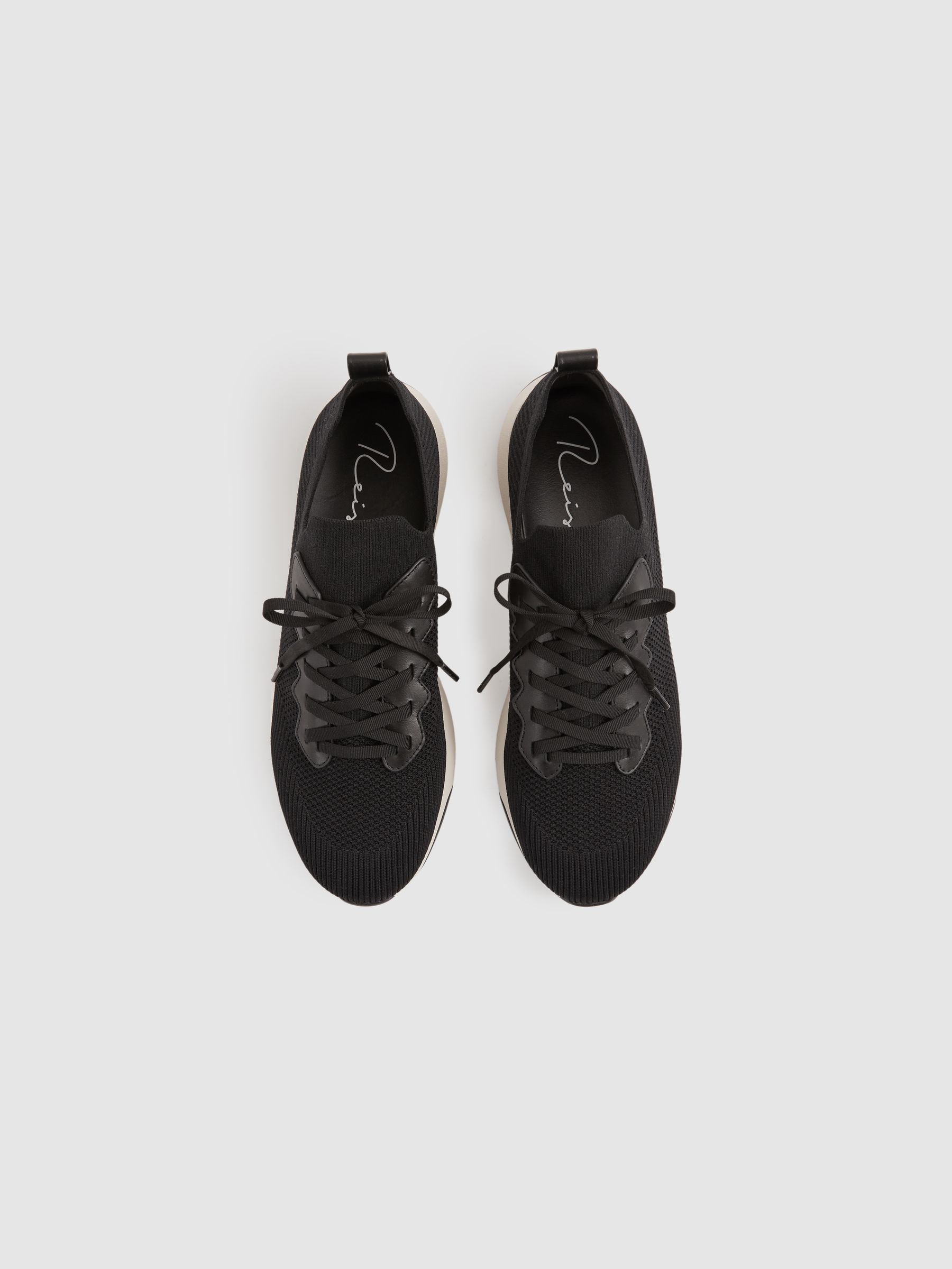 Hybrid Knit Trainers in Black - Image 3 of 5