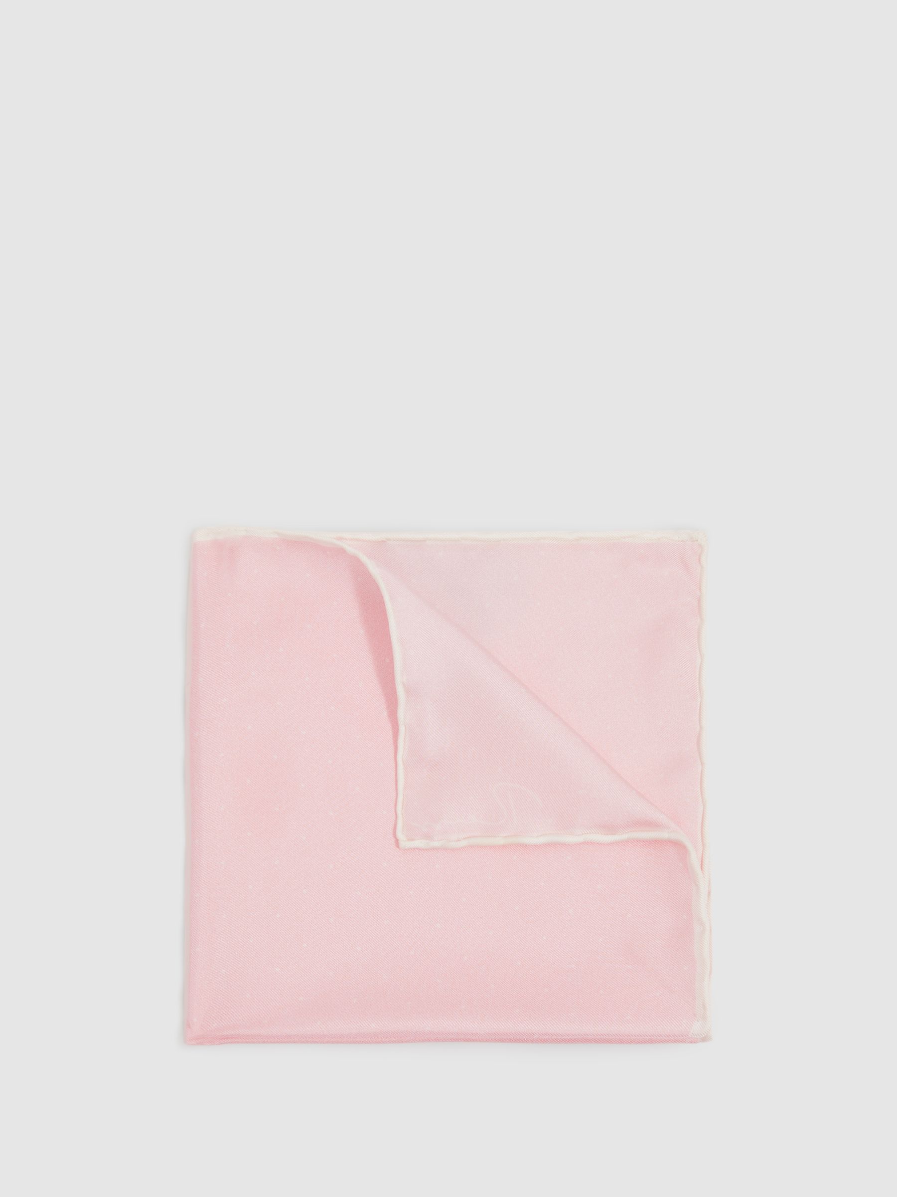 Polka Dot Silk Pocket Square in Light Pink - Image 1 of 1