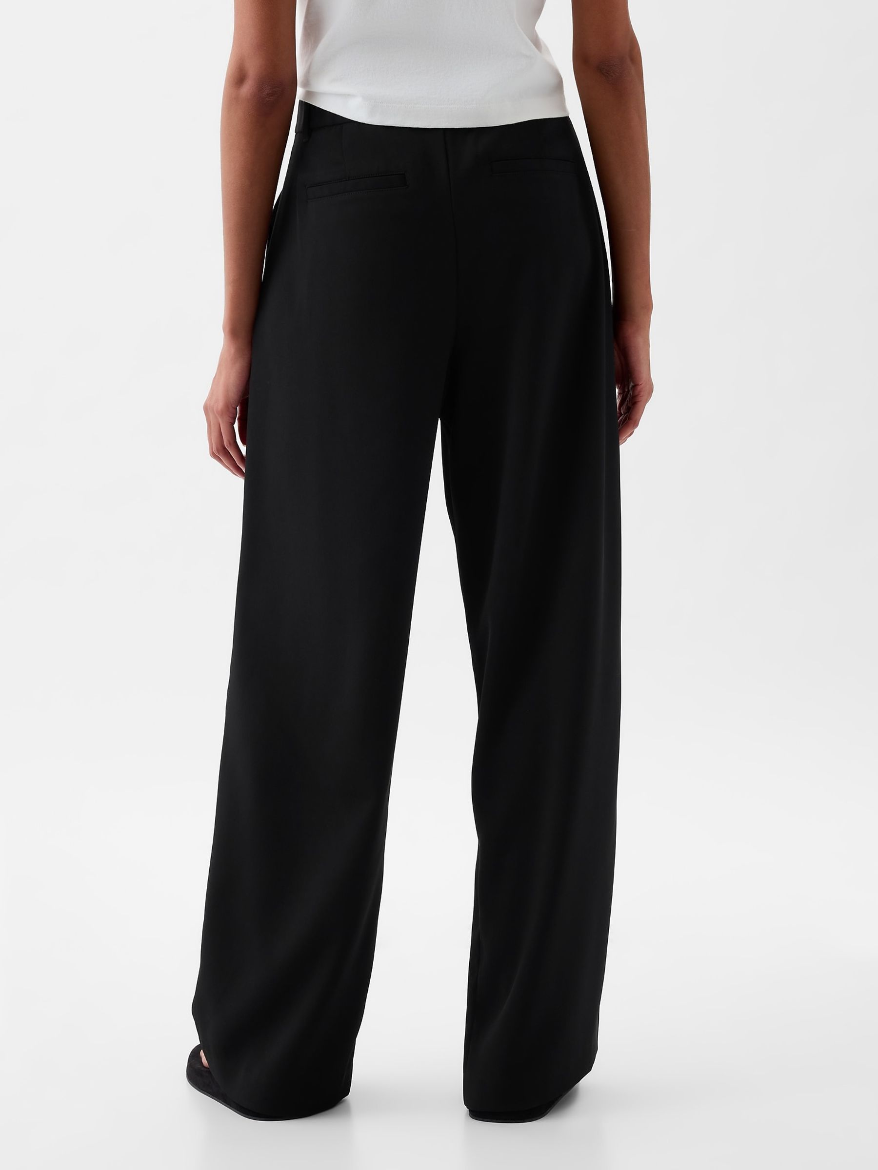 Black 365 High Waisted Pleated Trousers - Image 1 of 4