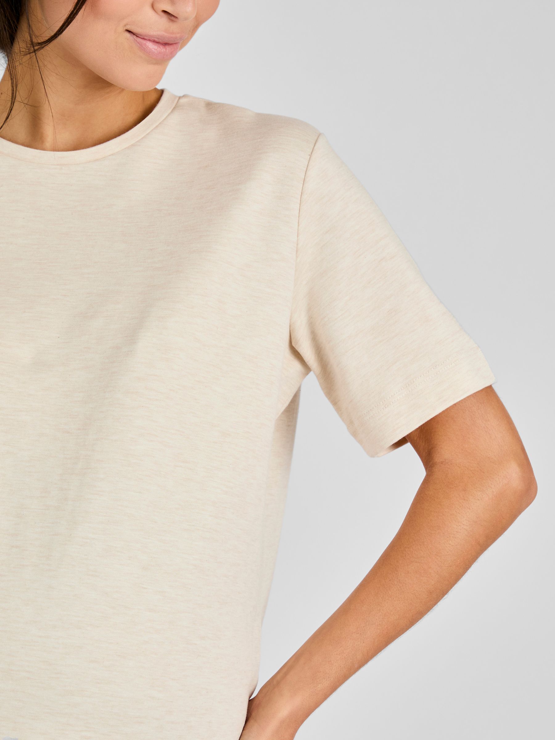 Oatmeal Oversized Boyfriend Maternity T-Shirt - Image 4 of 4