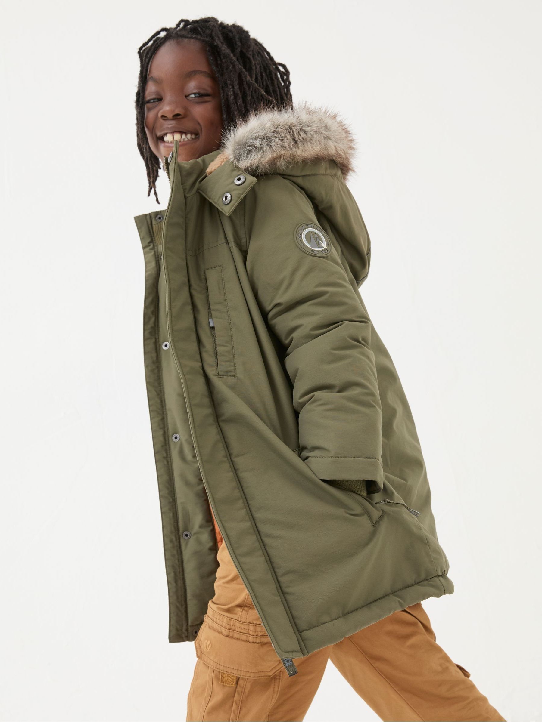 Easdale Khaki Green Hooded Parka Jacket - Image 3 of 6