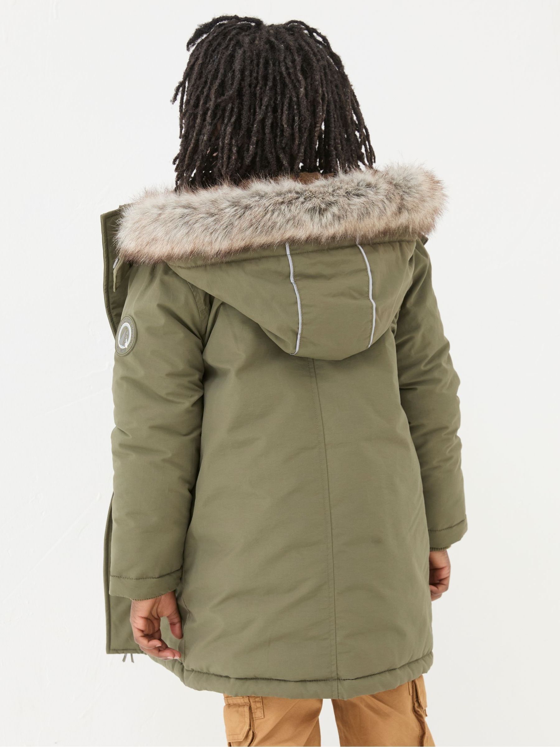 Easdale Khaki Green Hooded Parka Jacket - Image 2 of 6