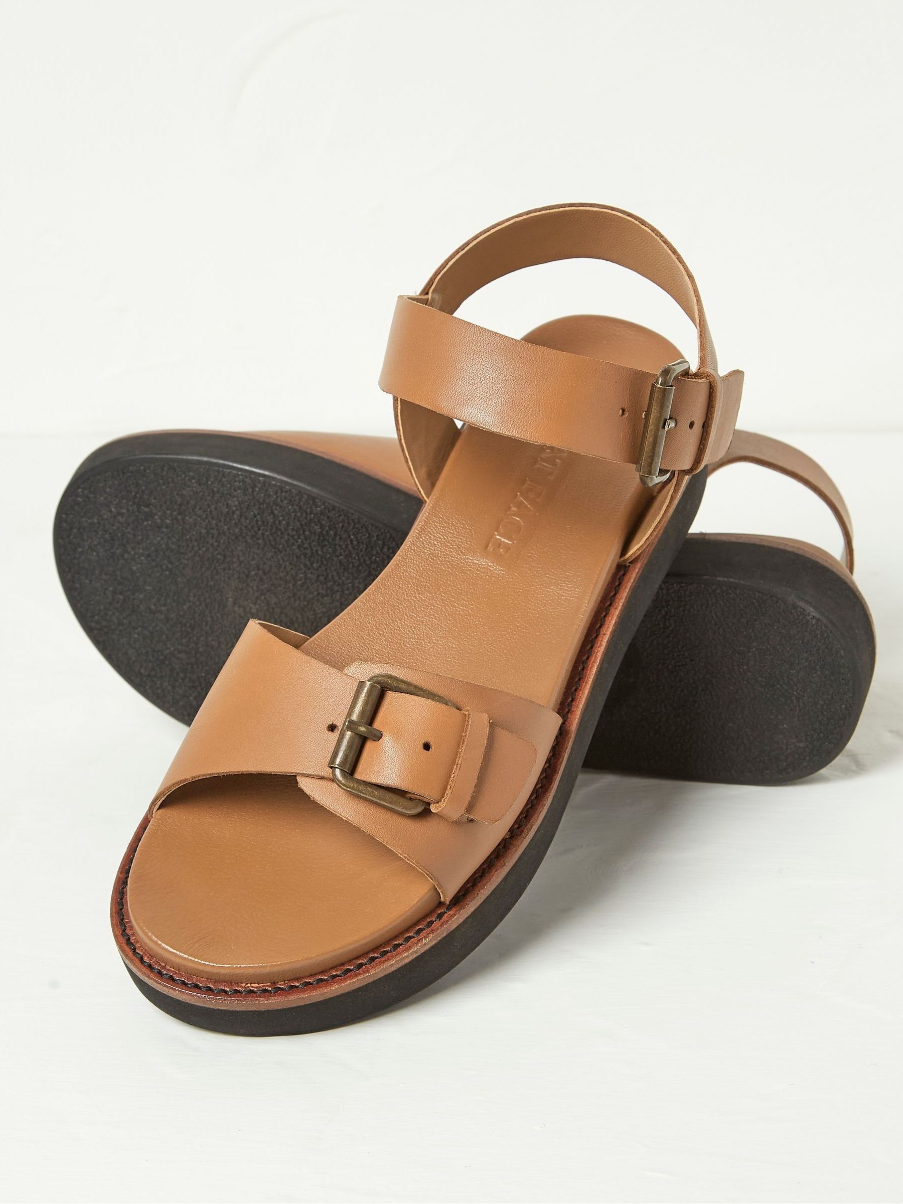 Ambie Natural Flatform Buckle Sandals - Image 2 of 3