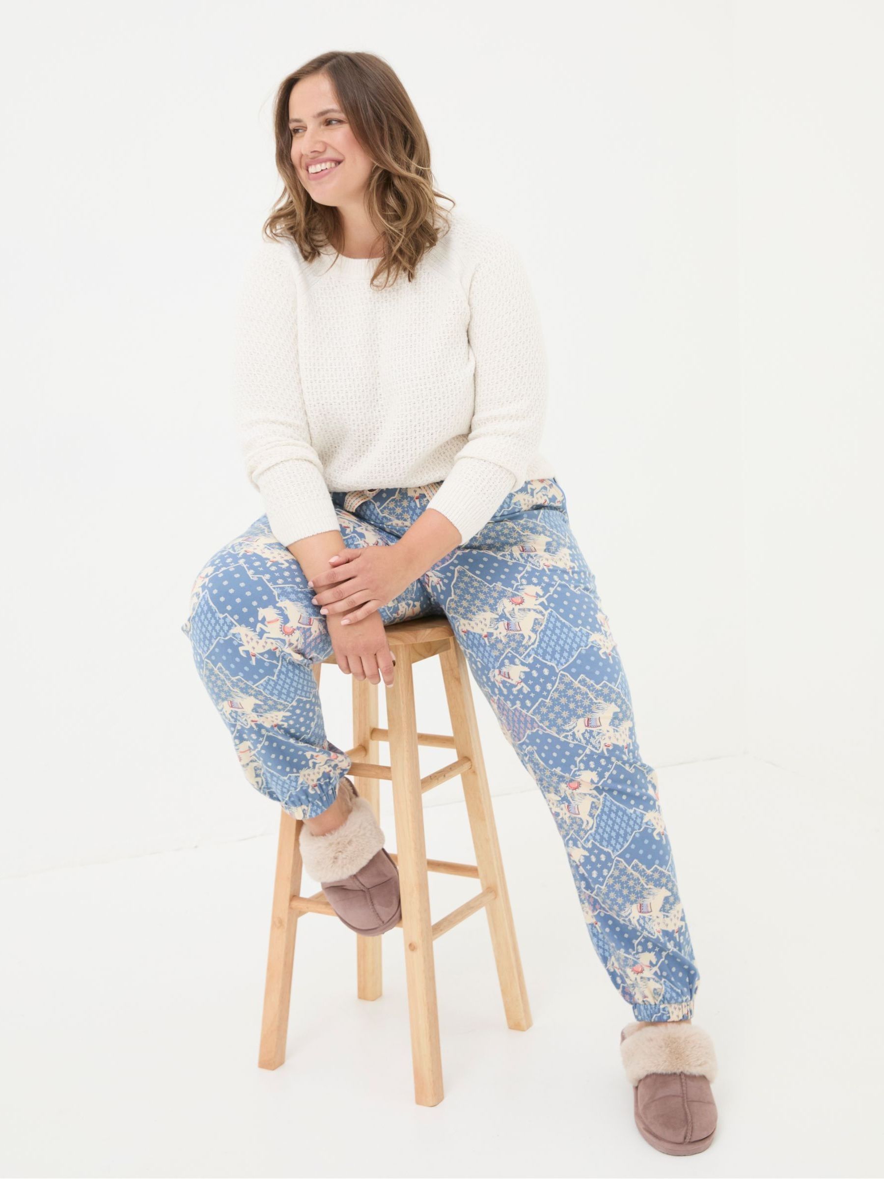 Cora Blue Horse Pyjama Bottoms - Image 3 of 5