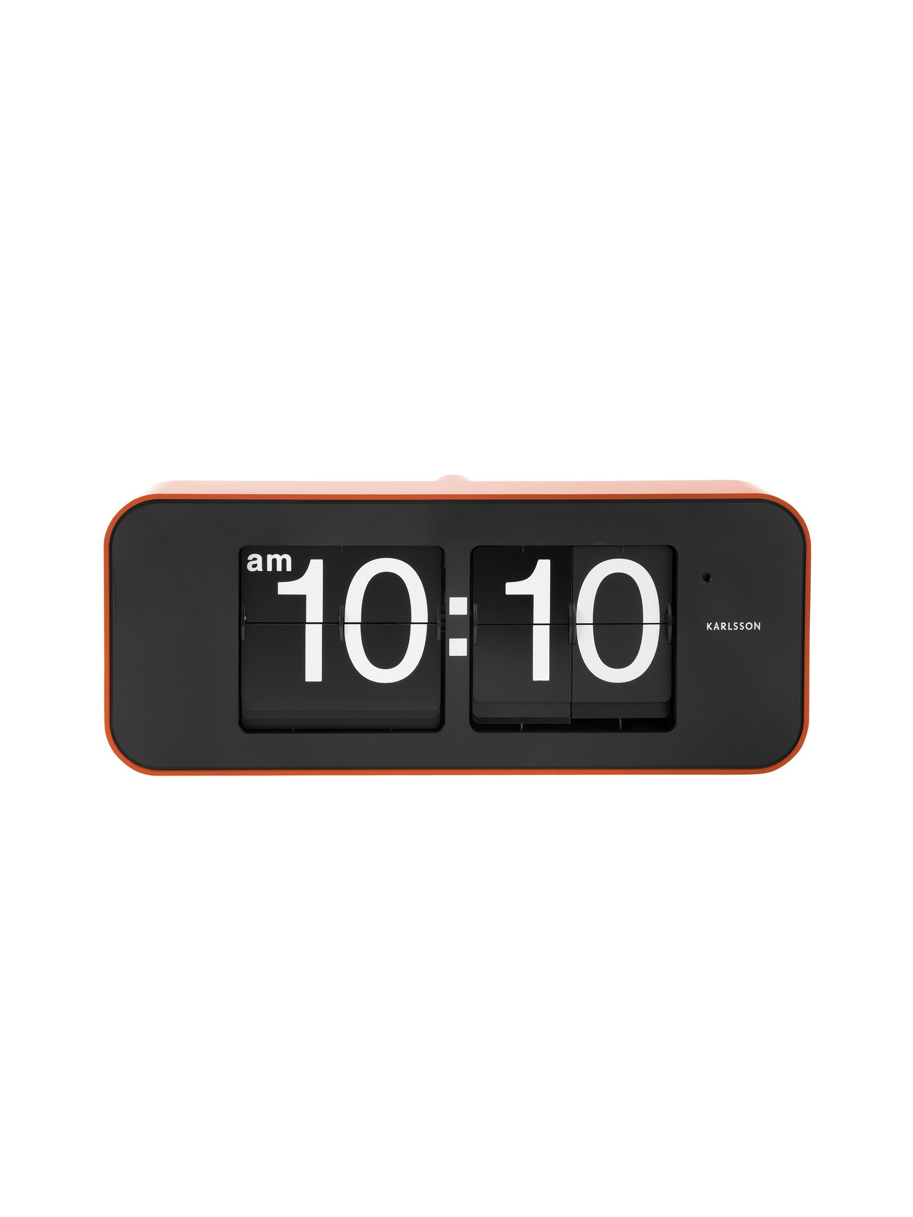 Karlsson Orange Wide Flip Wall Clock - Image 2 of 5