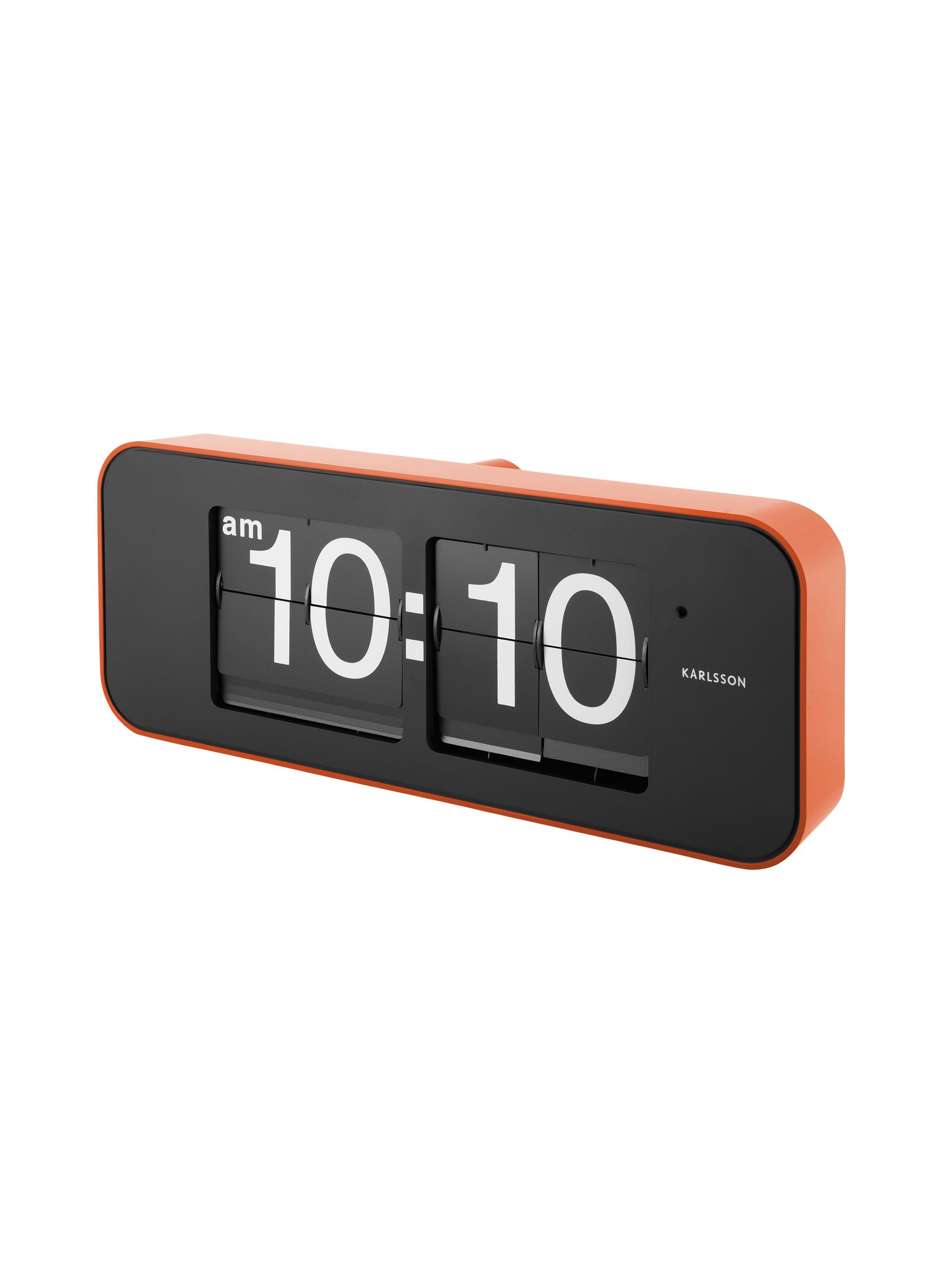 Karlsson Orange Wide Flip Wall Clock - Image 4 of 5