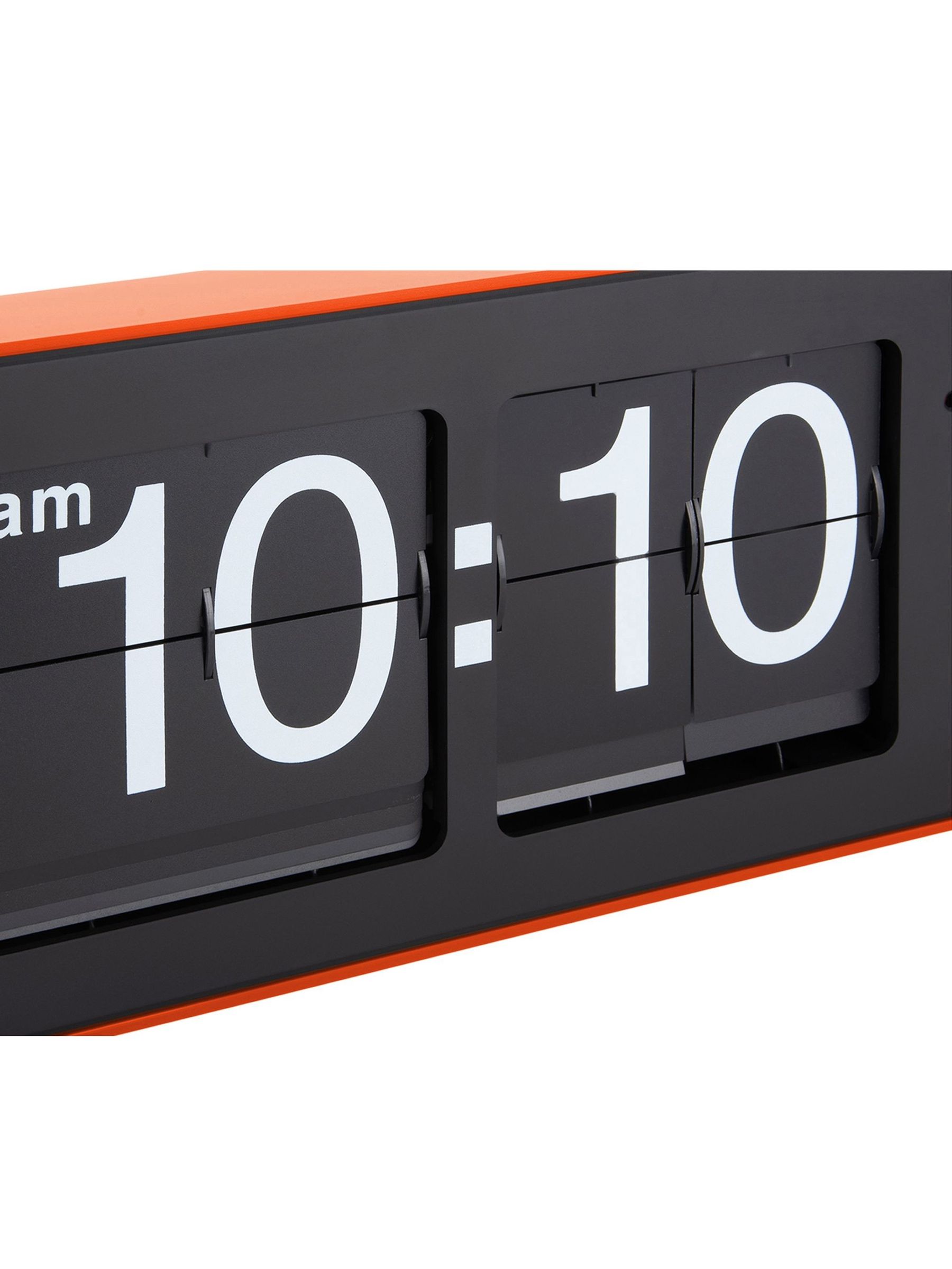 Karlsson Orange Wide Flip Wall Clock - Image 6 of 6