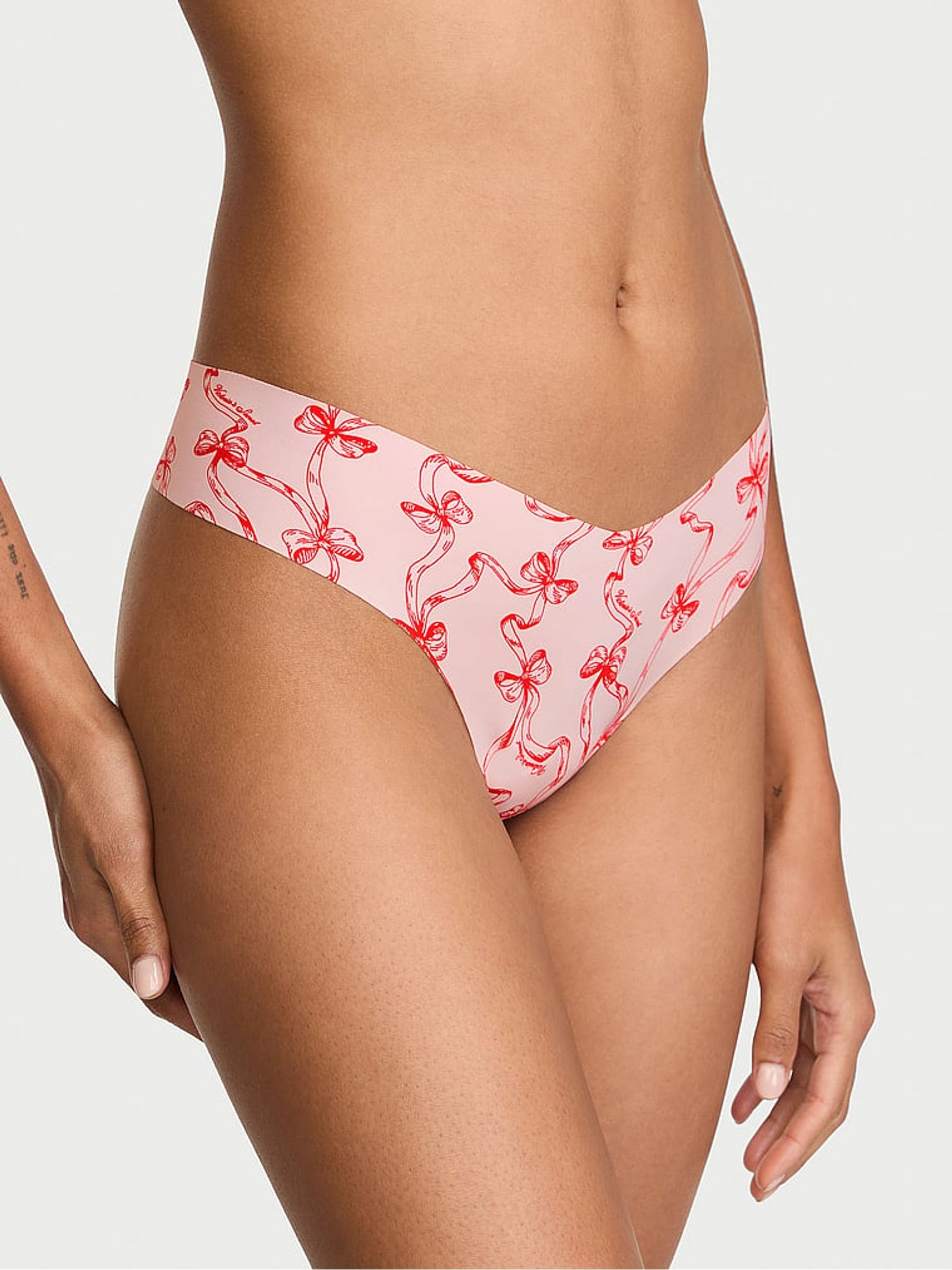 Angel Pink Bows Thong Knickers - Image 2 of 3