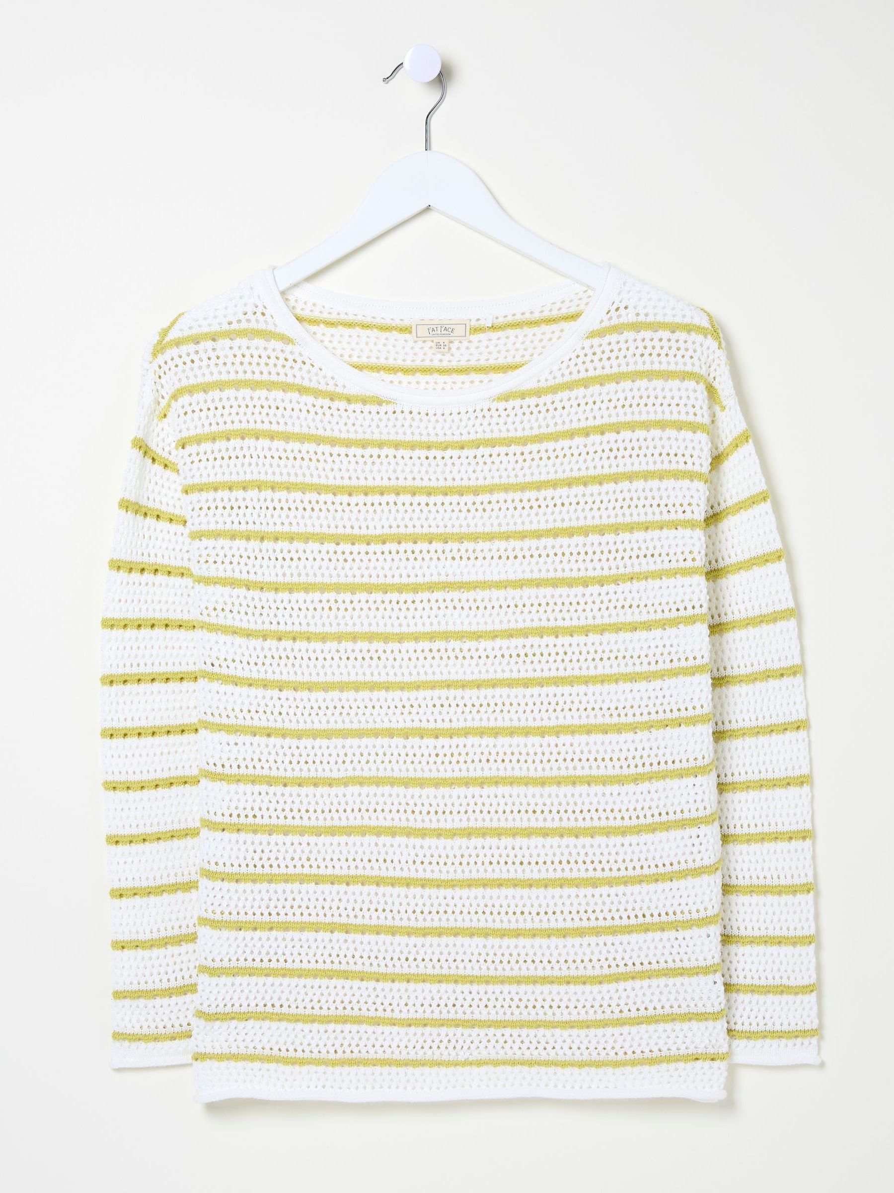 Kalani Yellow Crochet Stripe Jumper - Image 5 of 5