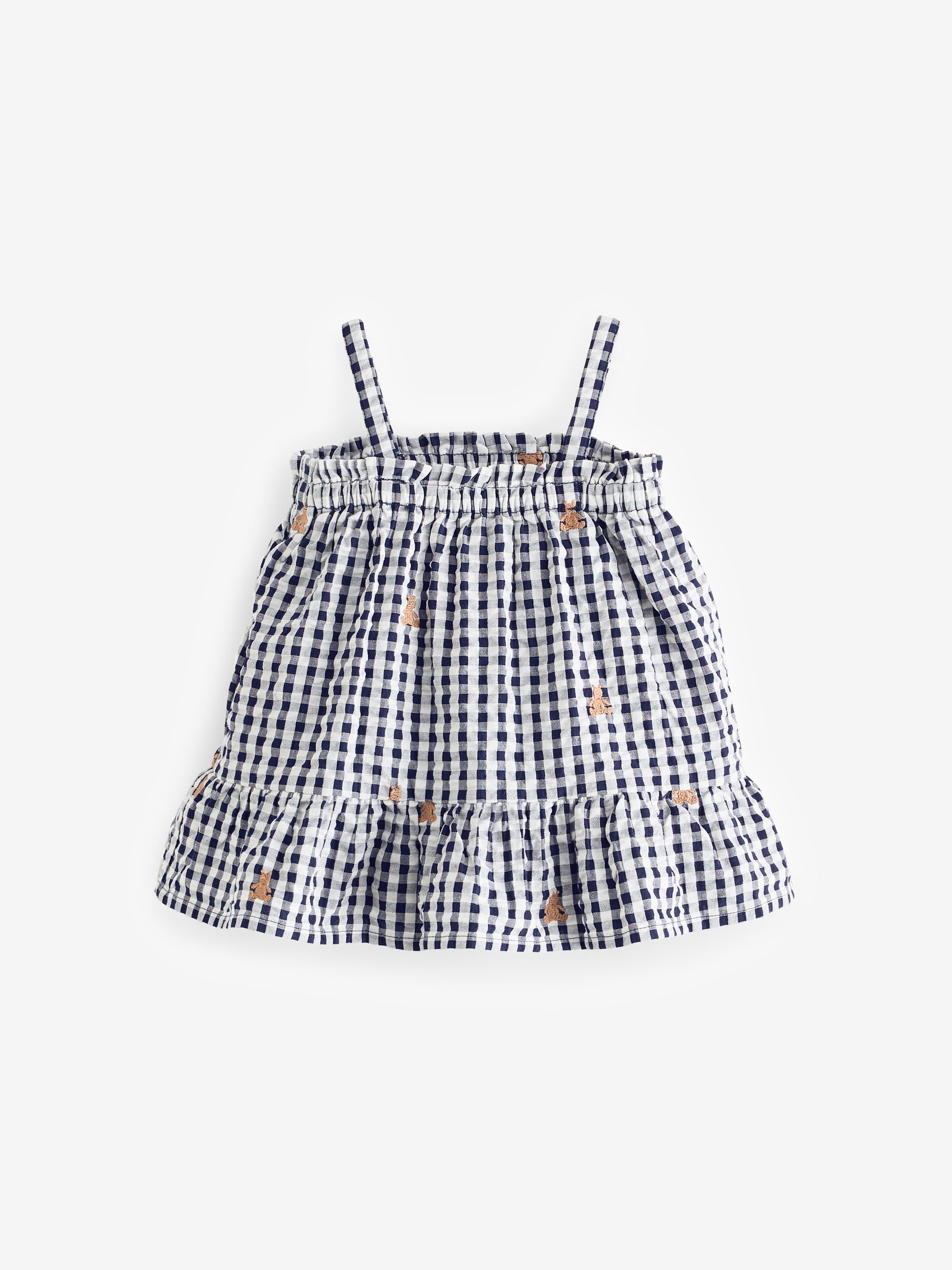 Black/White Brannan Bear Gingham Baby Dress & Headband Set (Newborn-24mths) - Image 2 of 7