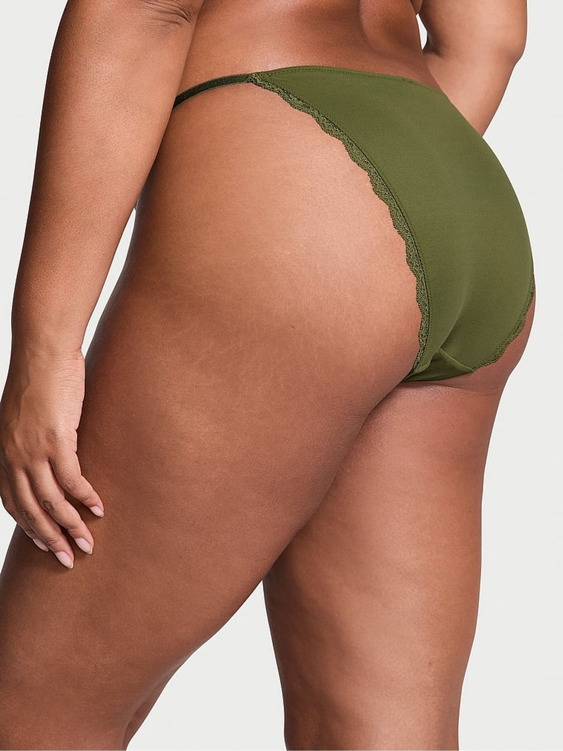 Woodland Green Lace Trim Bikini Knickers - Image 2 of 3