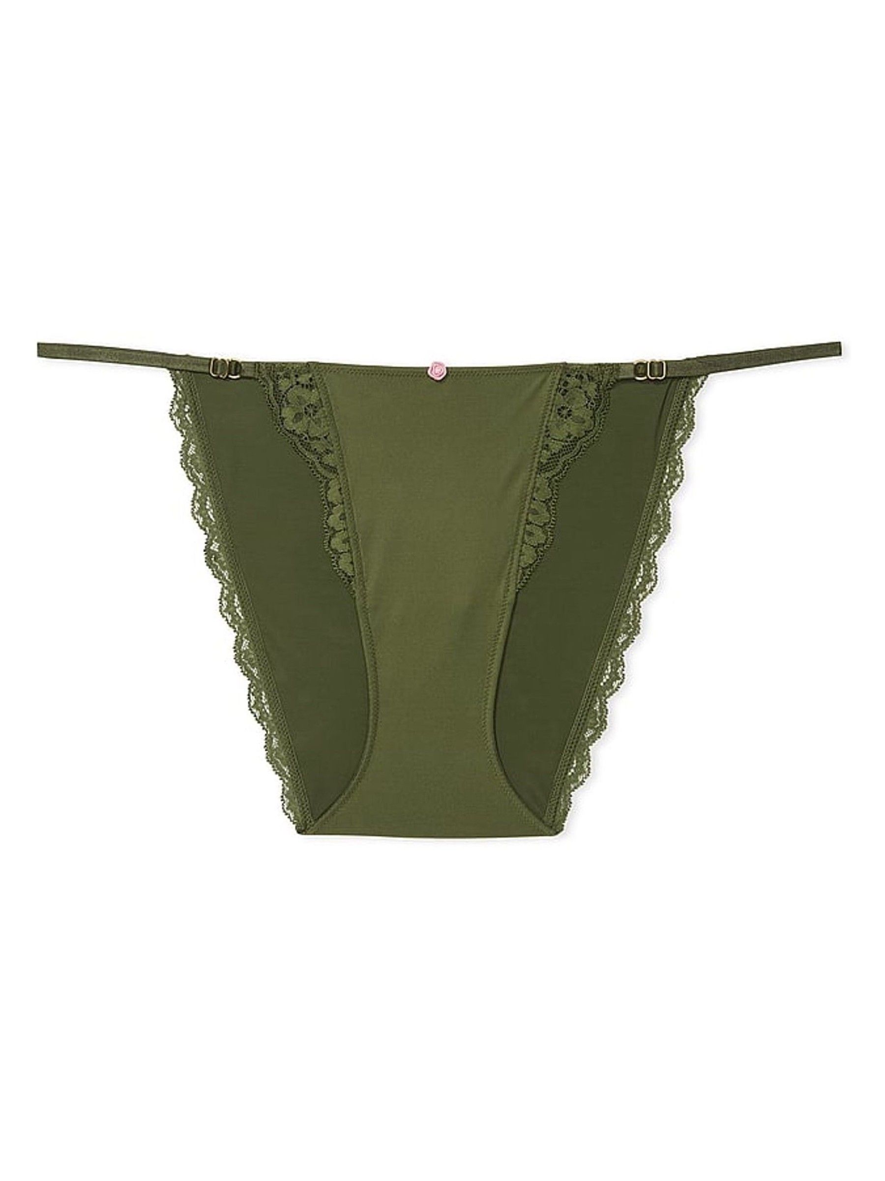 Woodland Green Lace Trim Bikini Knickers - Image 3 of 3