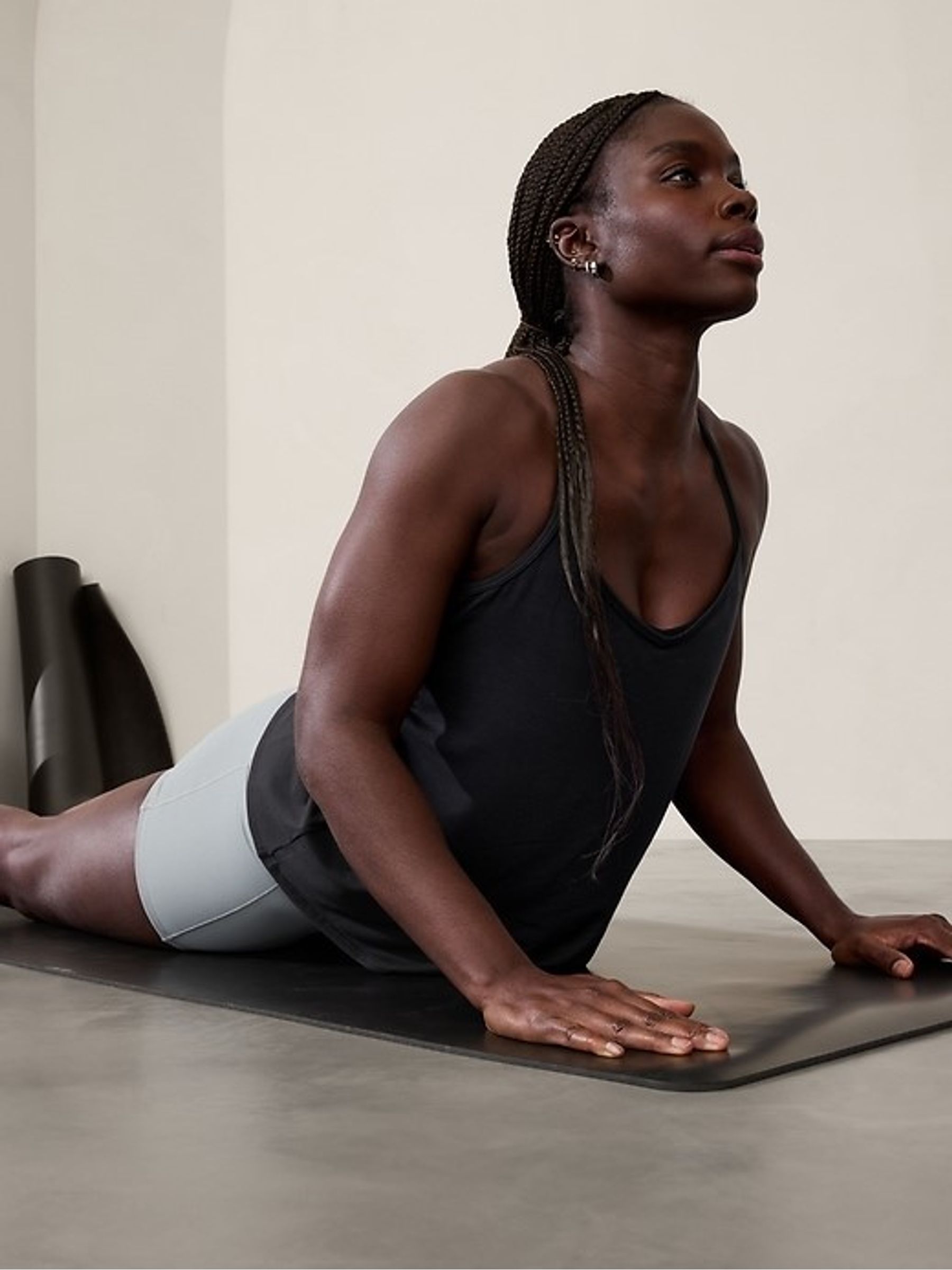 Athleta Black With Ease Strappy Tank Top - Image 1 of 2