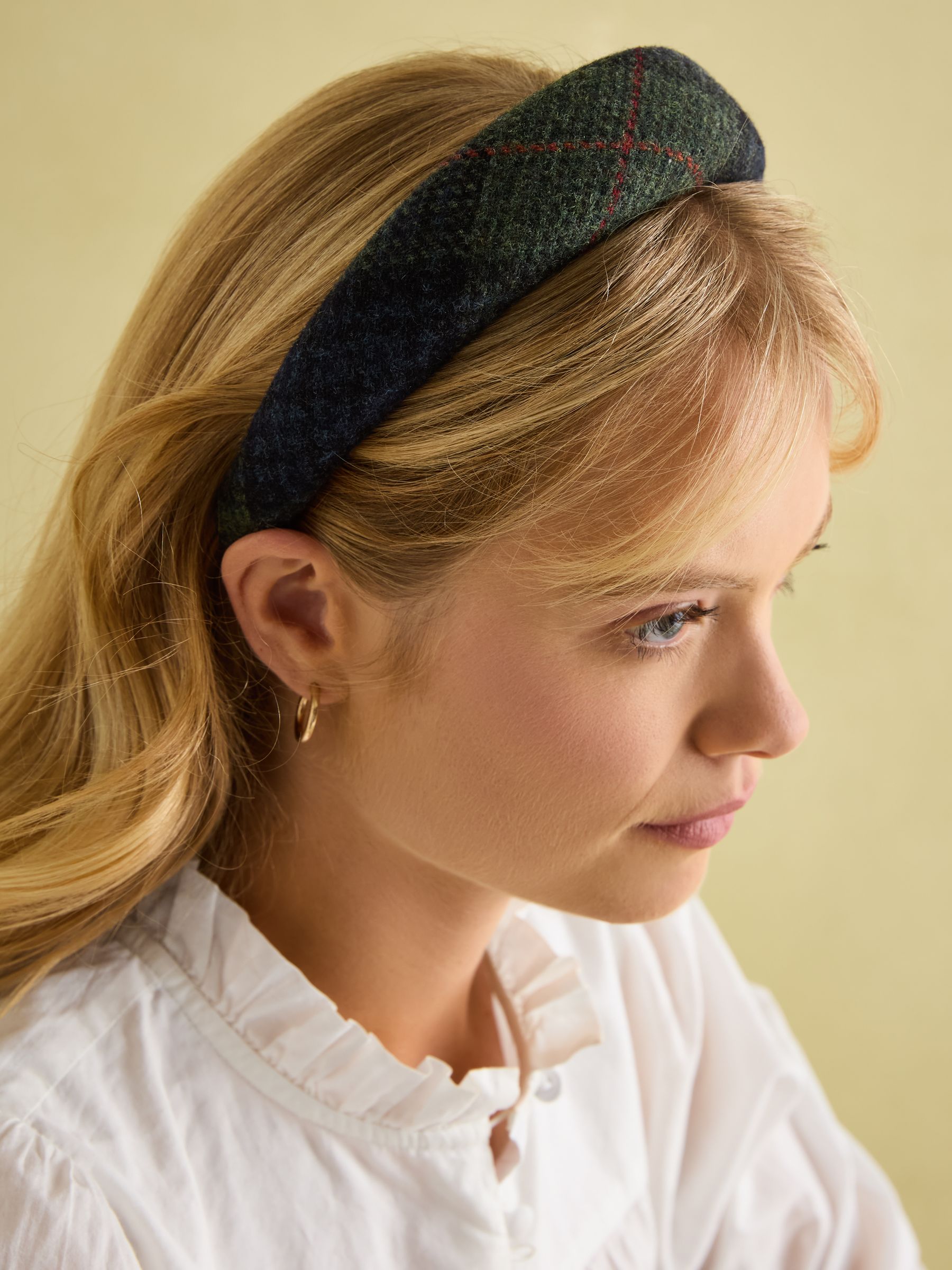 Tessie Blue/Green Tweed Headband - Image 2 of 7
