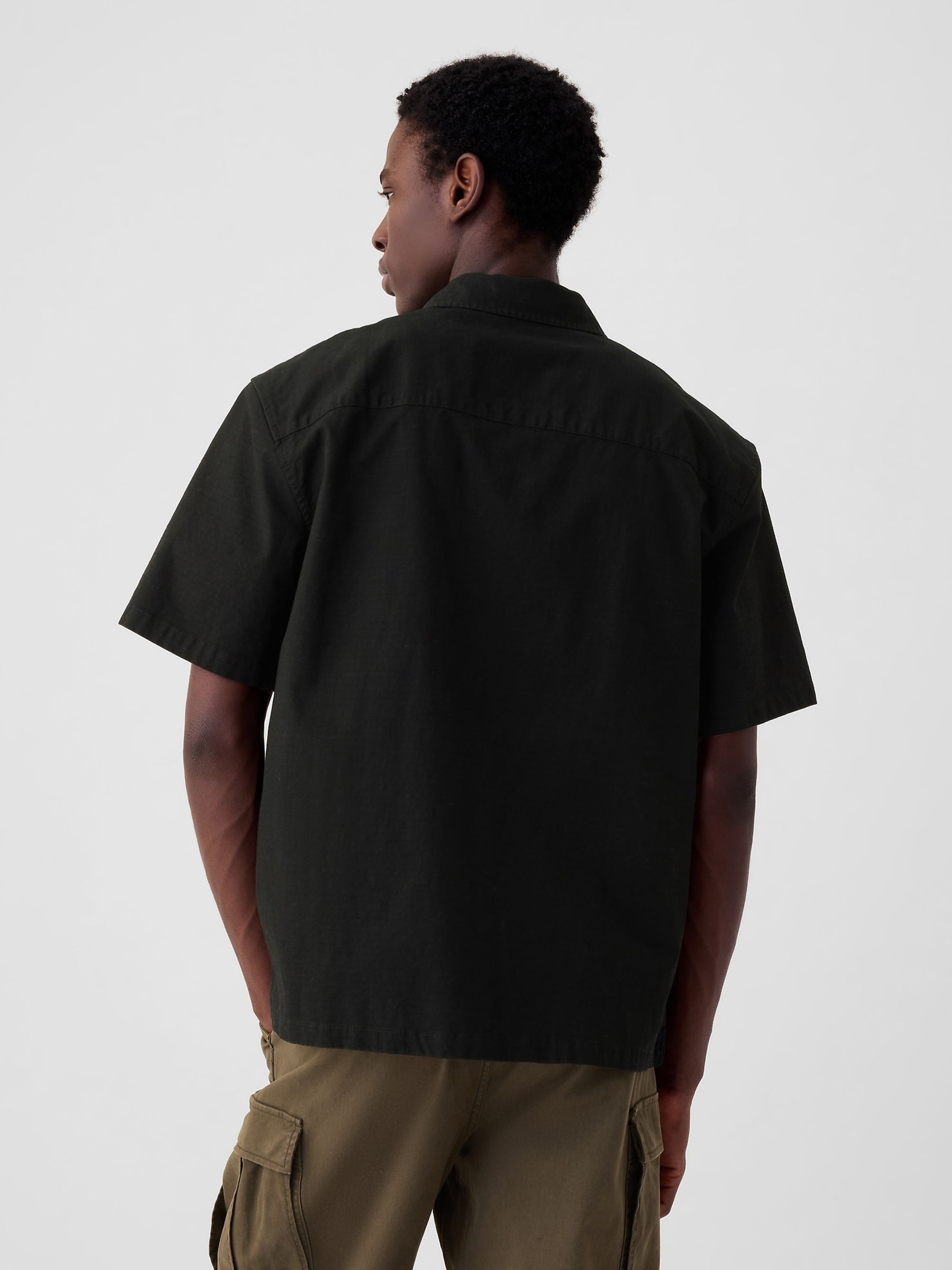 Black Ripstop Short Sleeve Shirt - Image 2 of 6