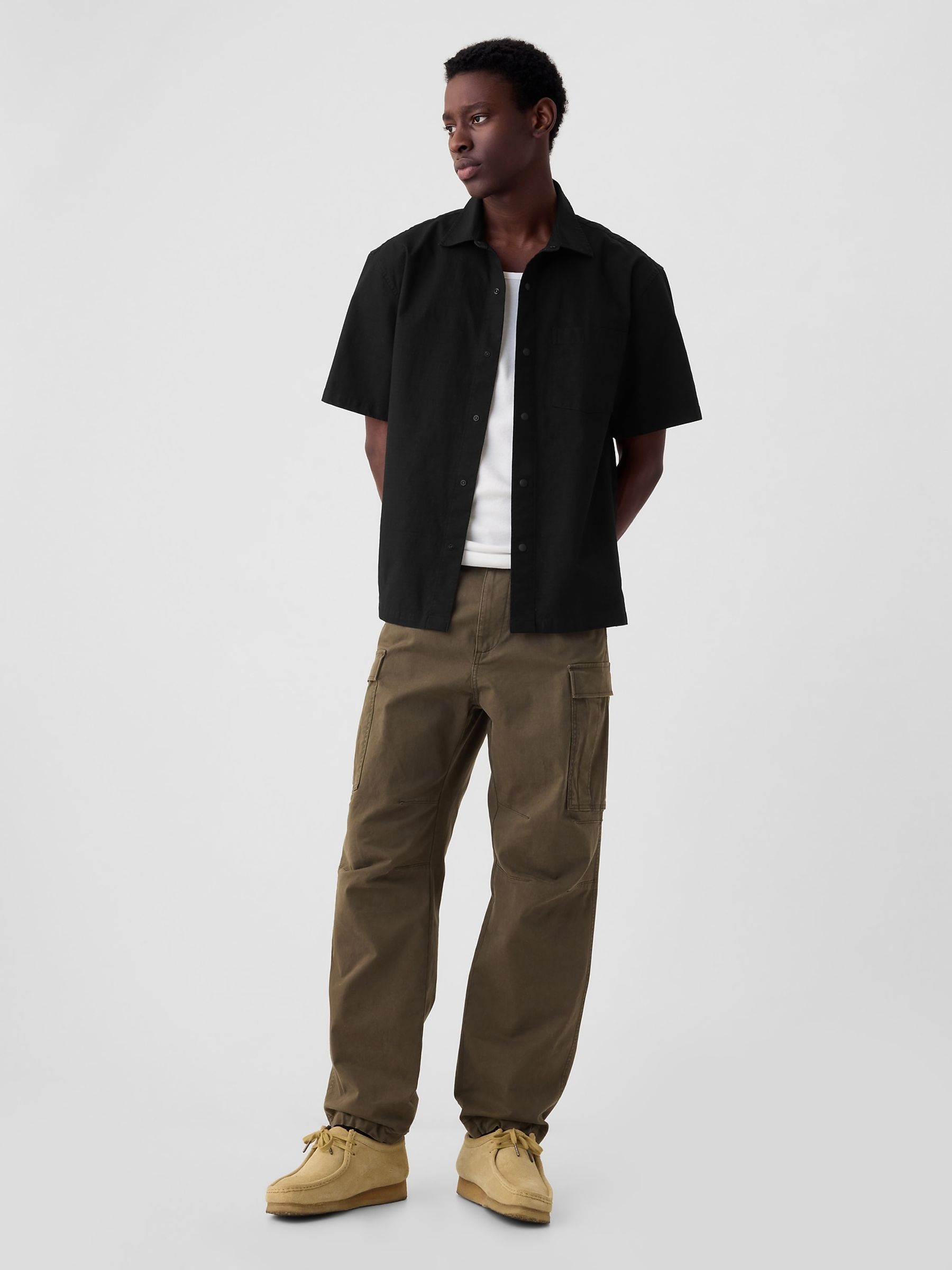 【BLACK】Ripstop cargo pocket shirt BLACK】Ripstop cargo pocket shirt 【公式通販】