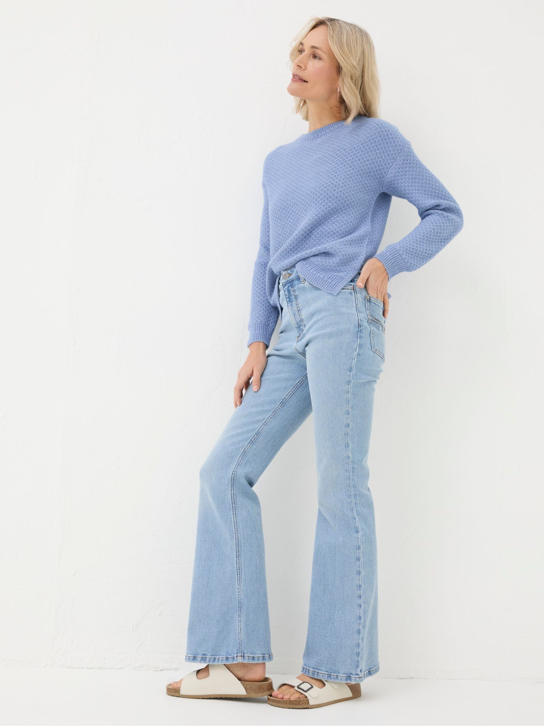 Farah Blue Flare Jeans - Image 1 of 4
