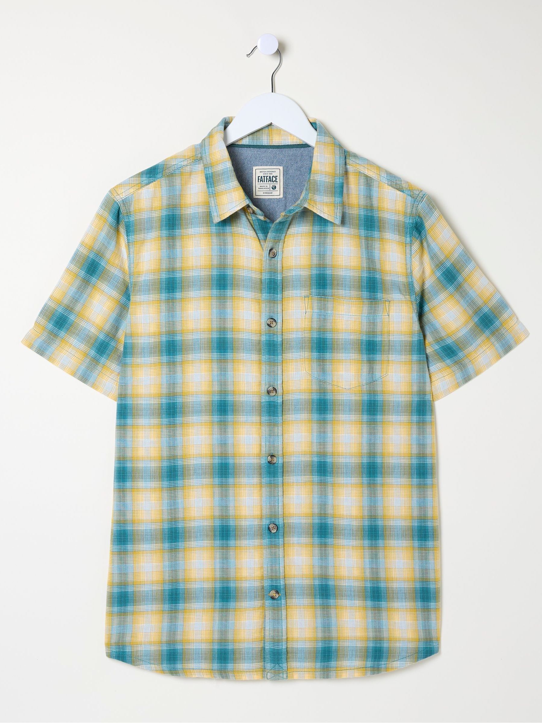 Yellow Short Sleeve Chatley Check Shirt - Image 5 of 5