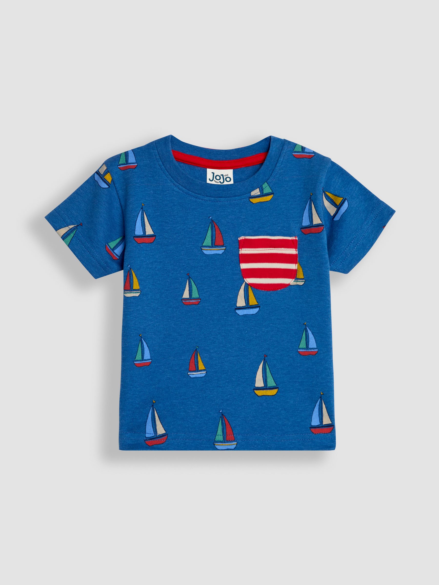 Cobalt Sailboat Print & Stripe T-Shirts 2 Pack - Image 2 of 5
