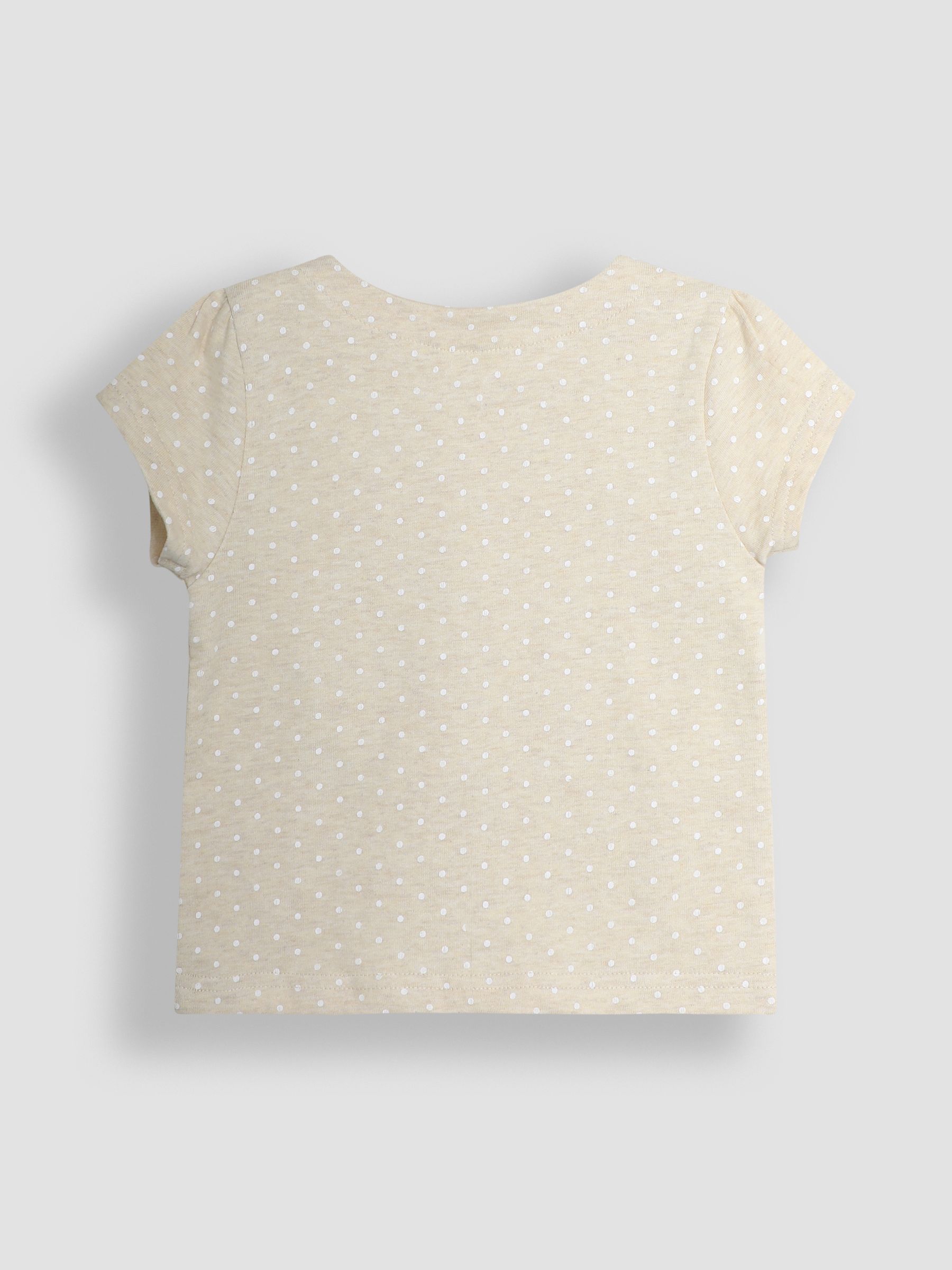 Natural Llama Print Appliqué 100% Cotton T-Shirt - Image 2 of 3