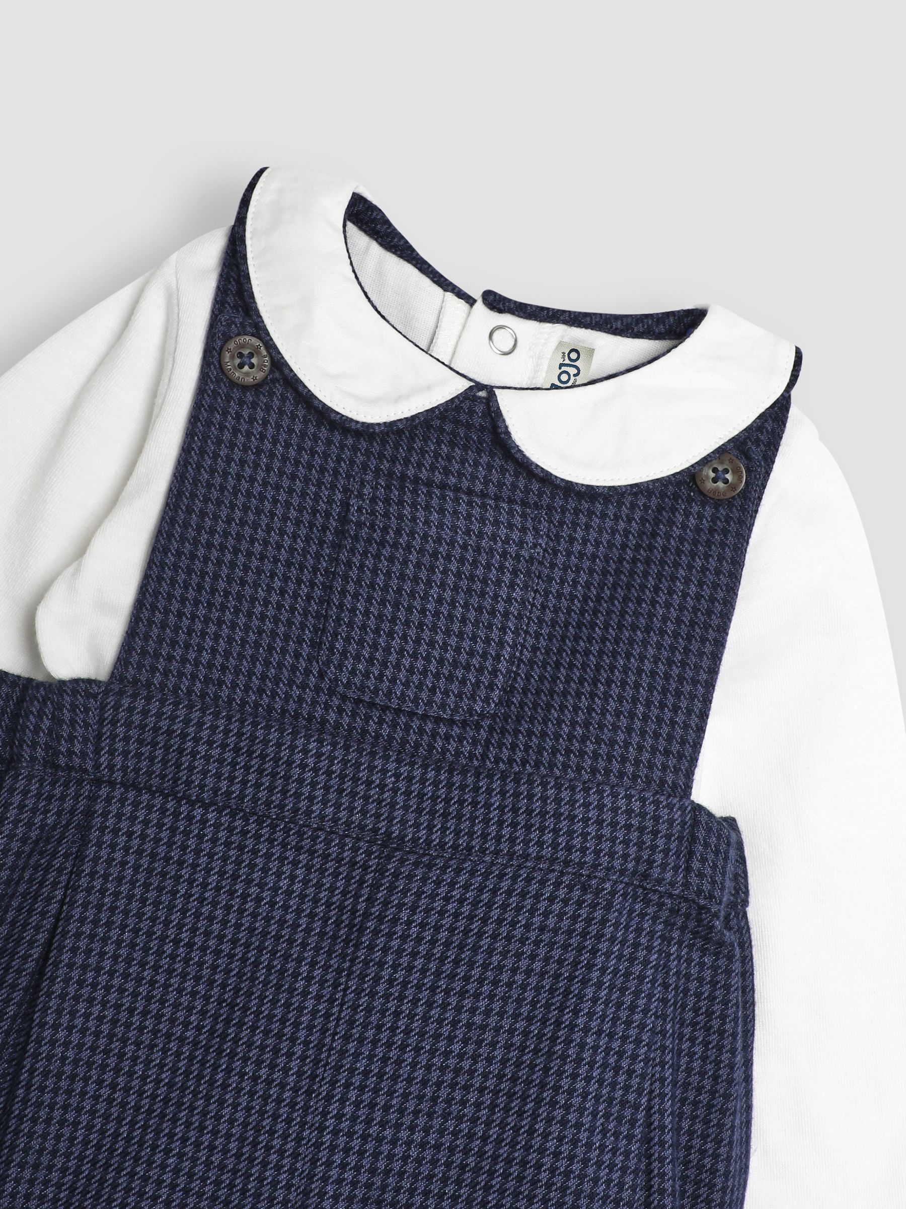Navy Houndstooth Dungarees And Tops Set - Image 6 of 6