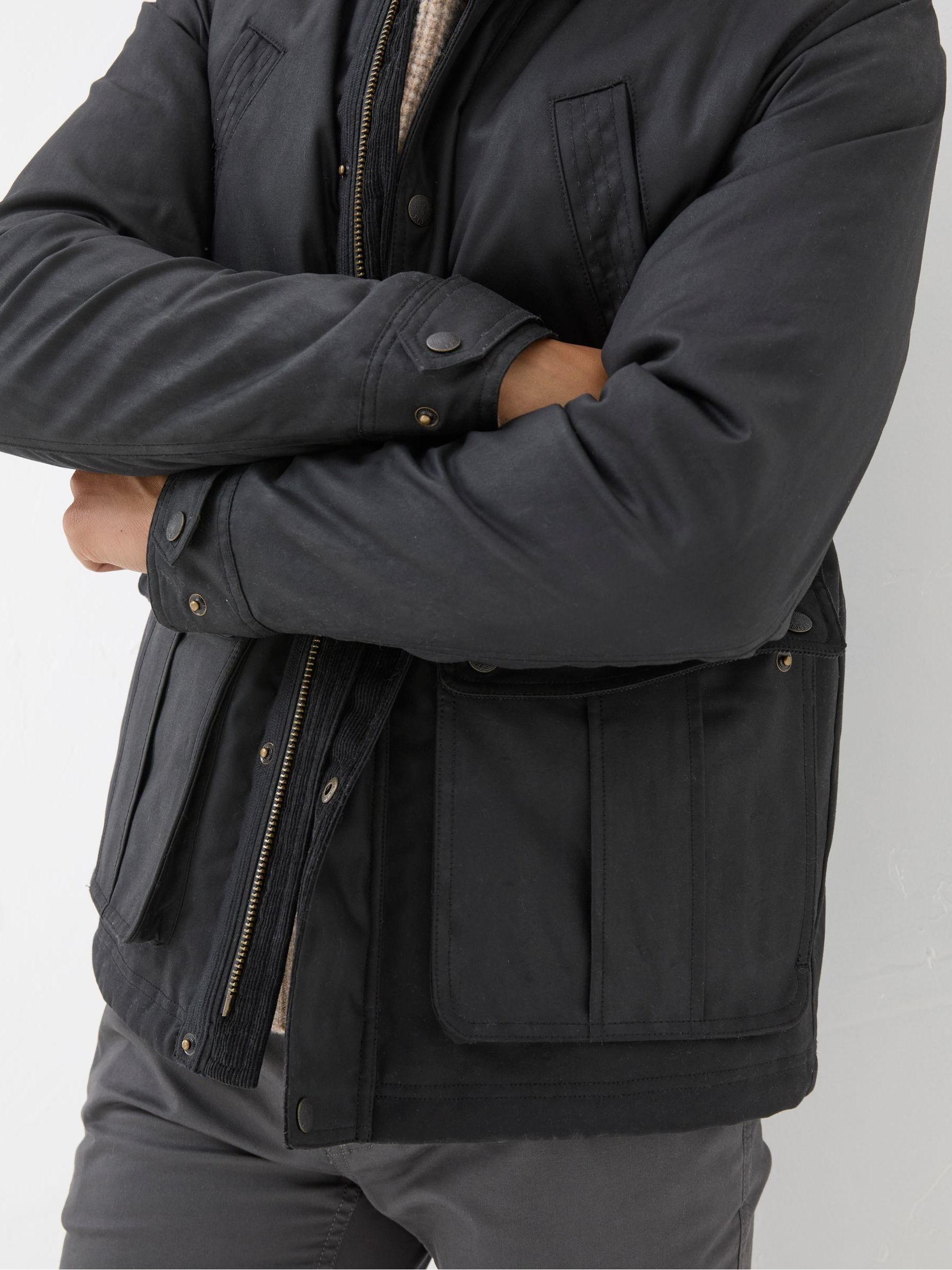 Hawker Washed Black Waxed Jacket - Image 3 of 4