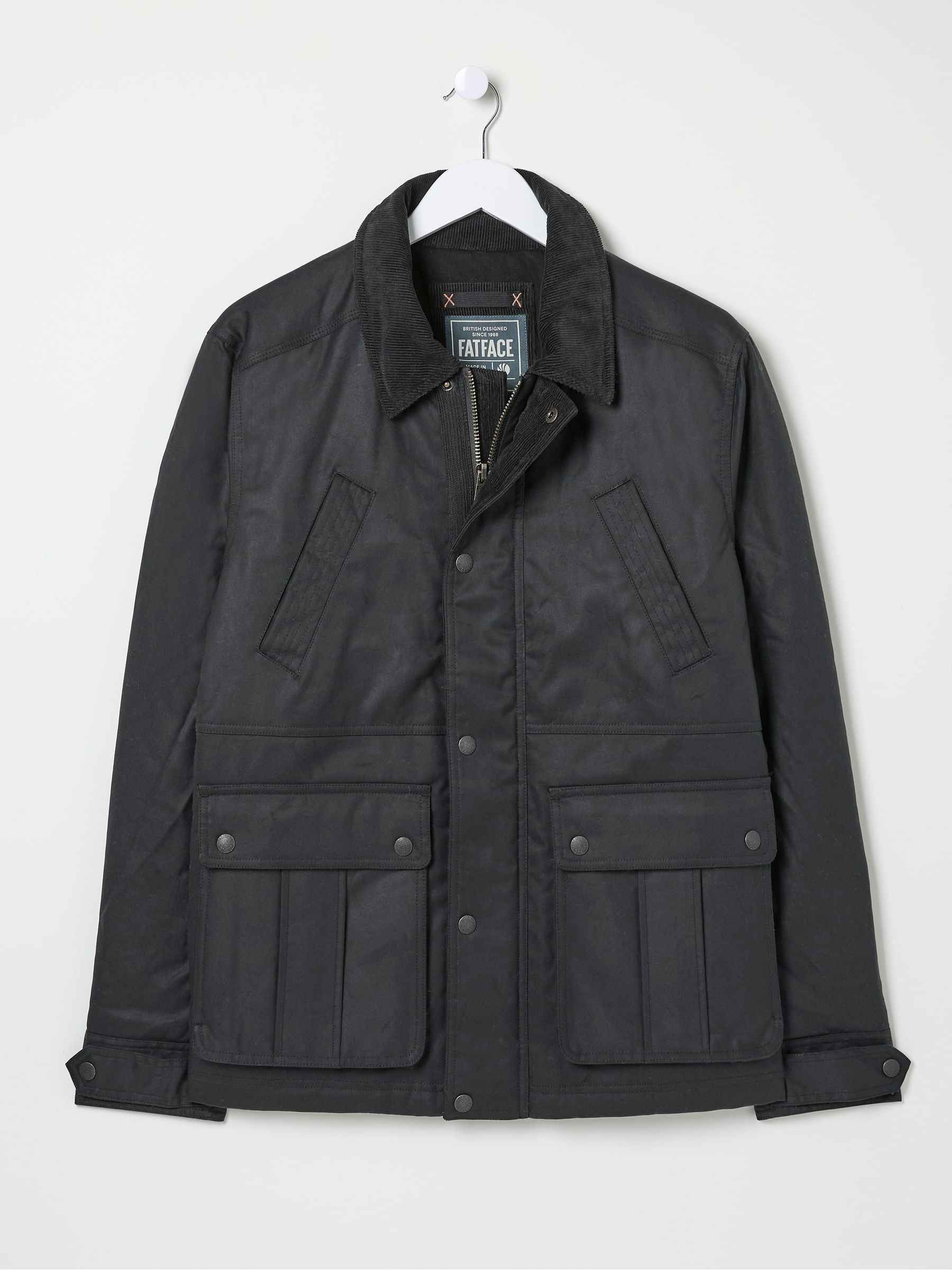 Hawker Washed Black Waxed Jacket - Image 4 of 4