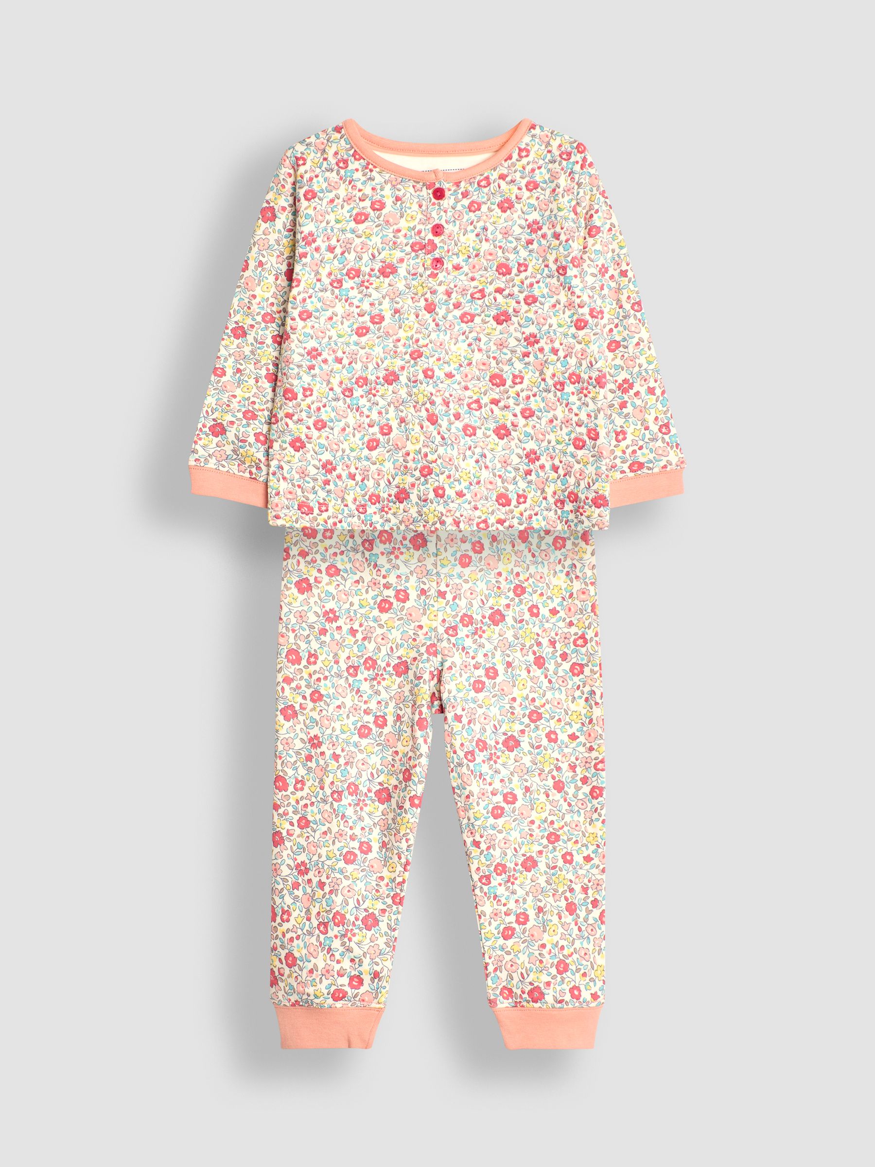 Orange Meadow Floral Jersey Pyjamas - Image 4 of 5