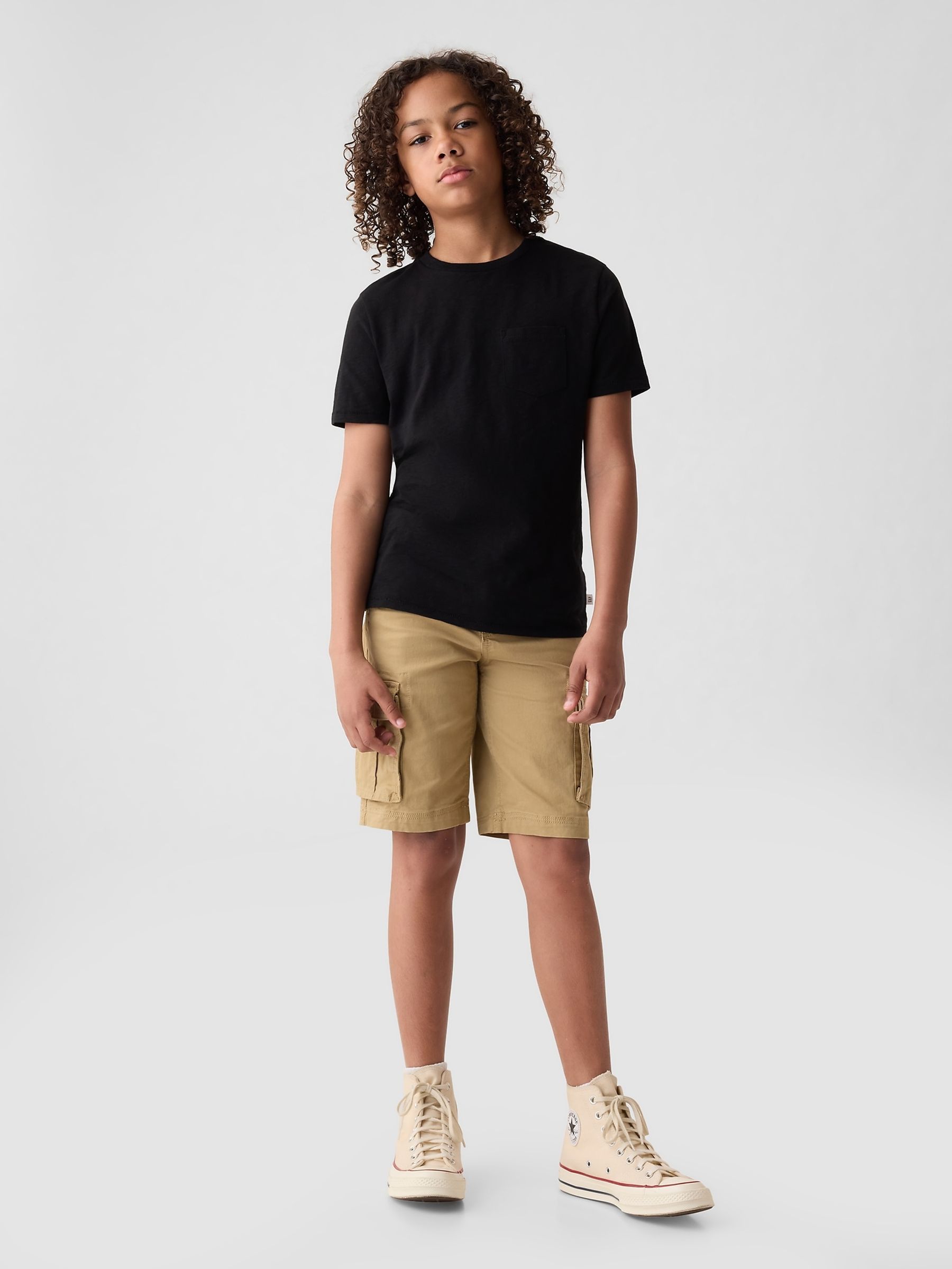 Beige Cargo Shorts (5-13yrs) - Image 3 of 3