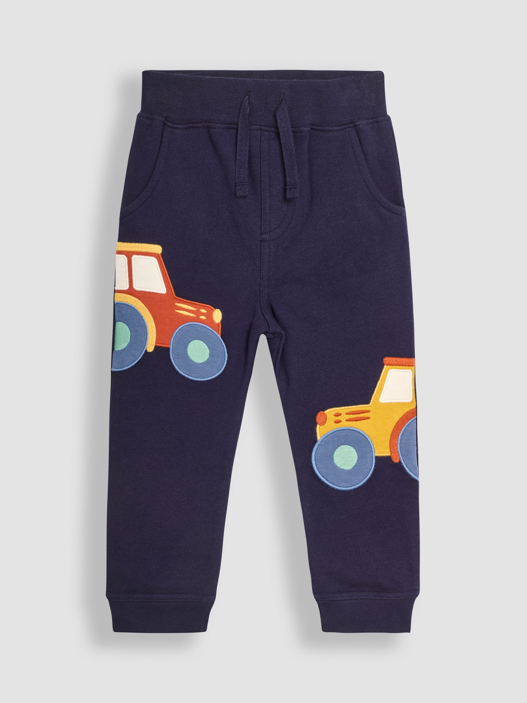 Navy Blue Tractor Appliqué Pet in Pocket Joggers - Image 1 of 4