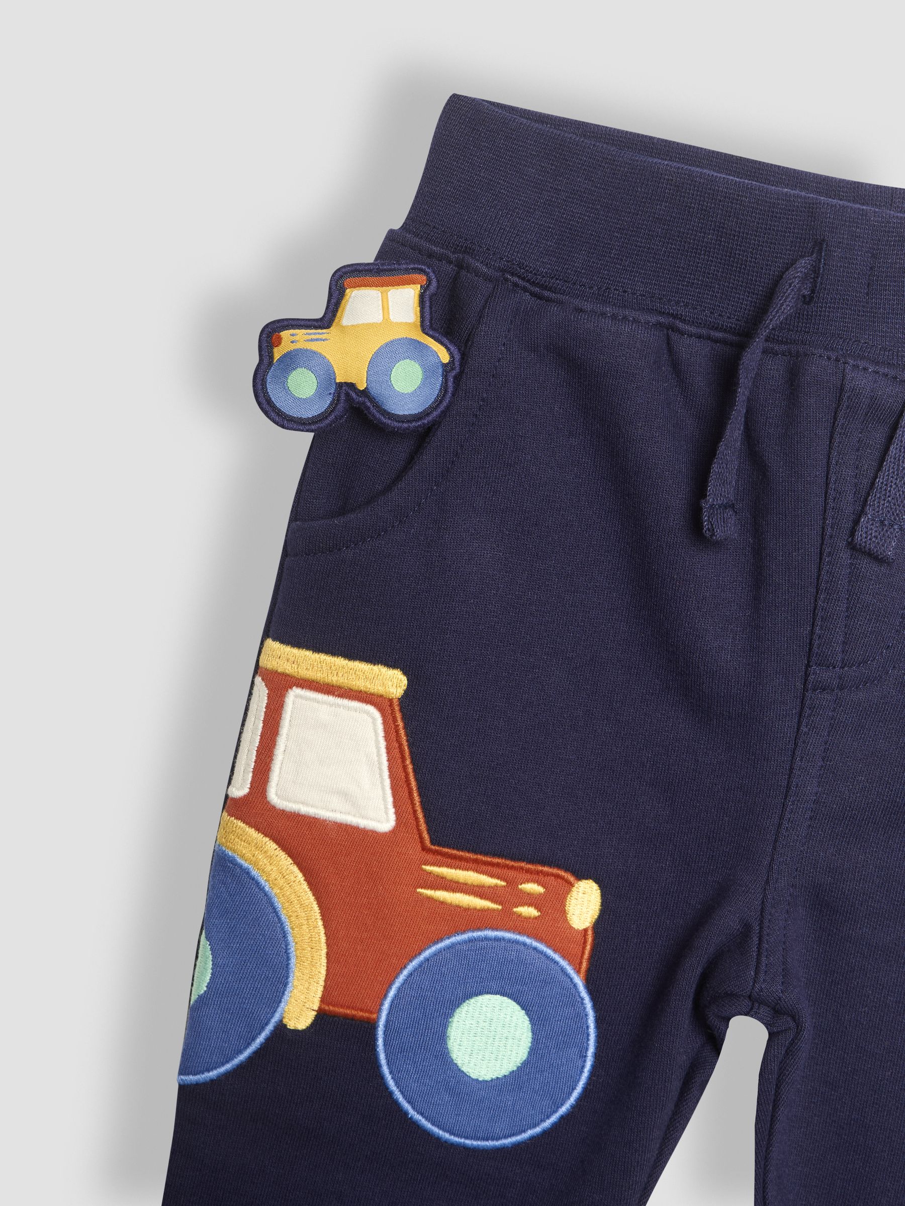 Navy Blue Tractor Appliqué Pet in Pocket Joggers - Image 3 of 4