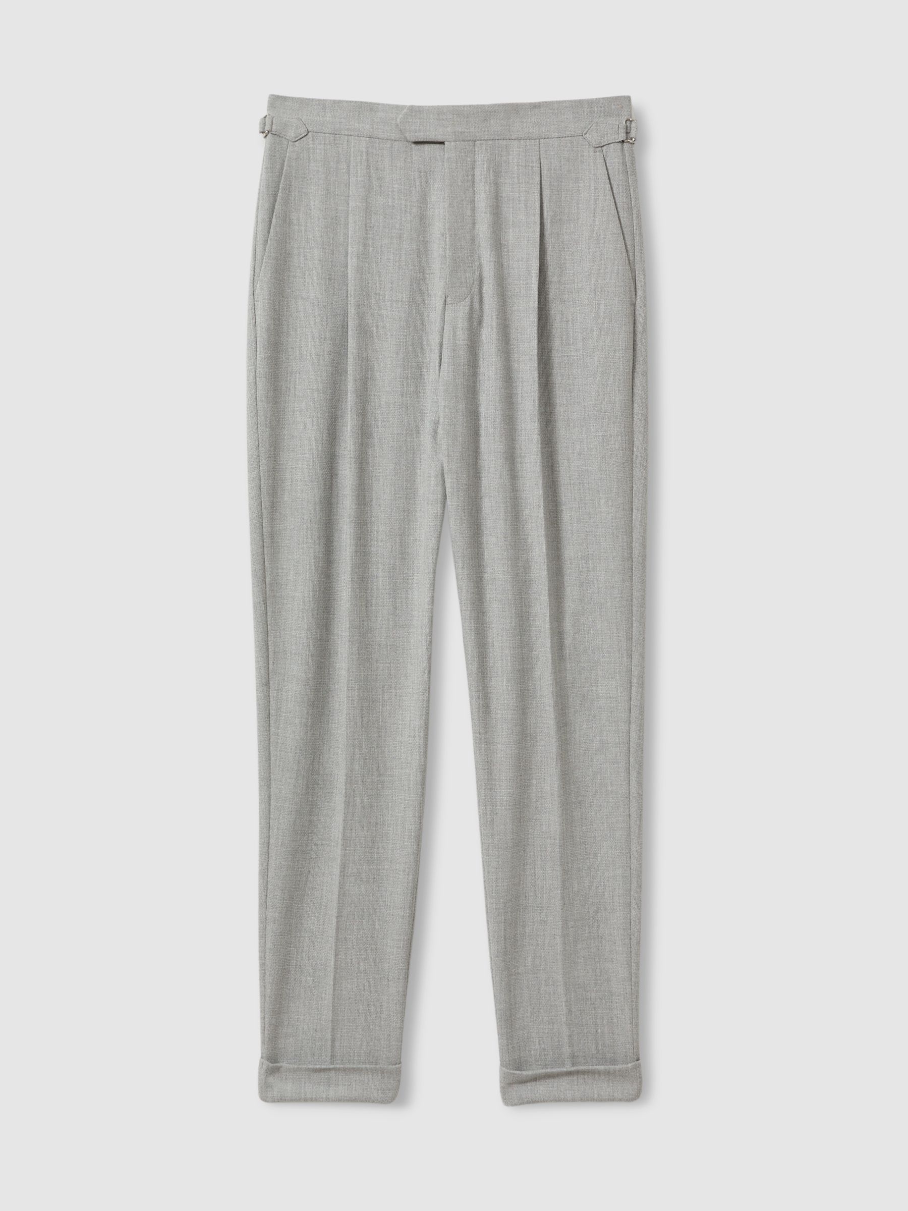 Tapered Trousers with Turn-Ups in Grey - Image 2 of 6