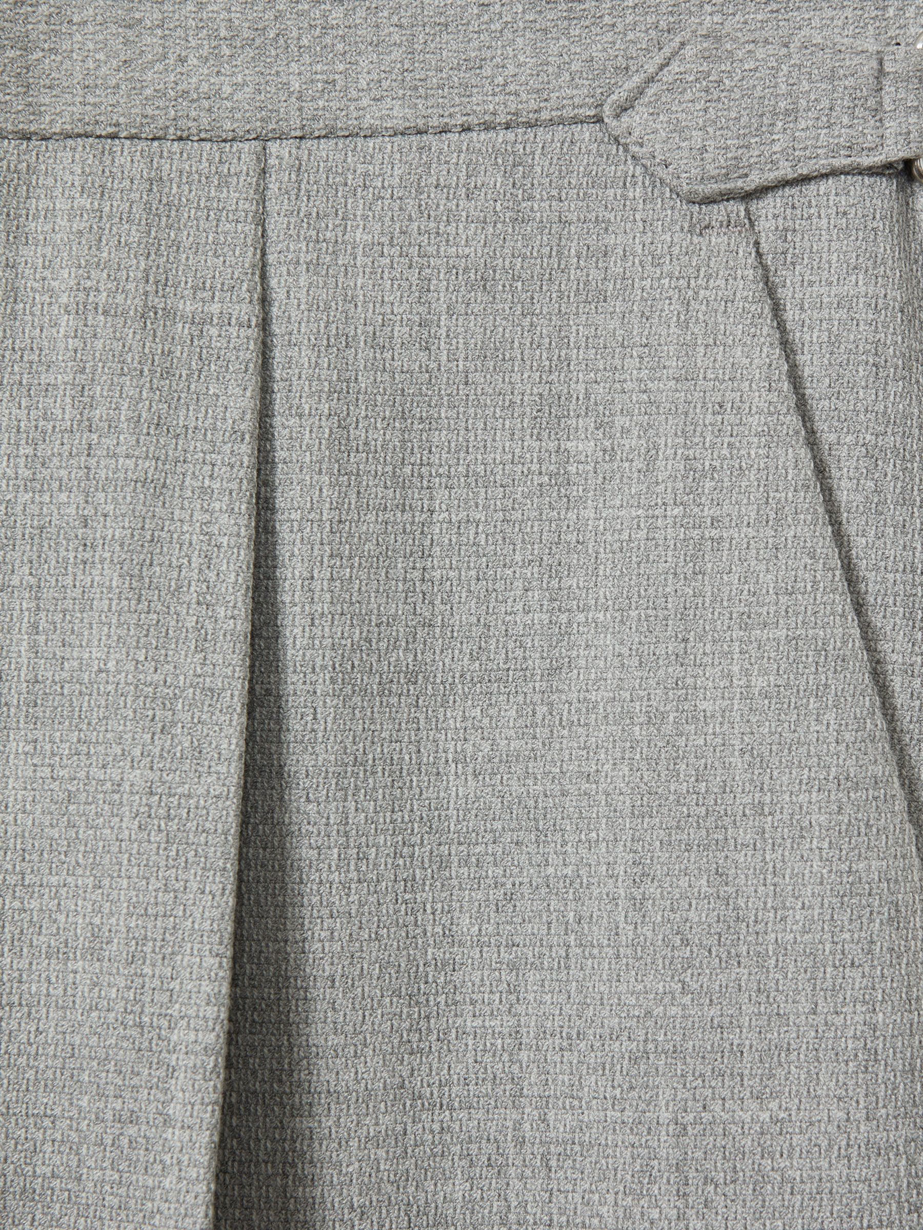 Tapered Trousers with Turn-Ups in Grey - Image 6 of 6