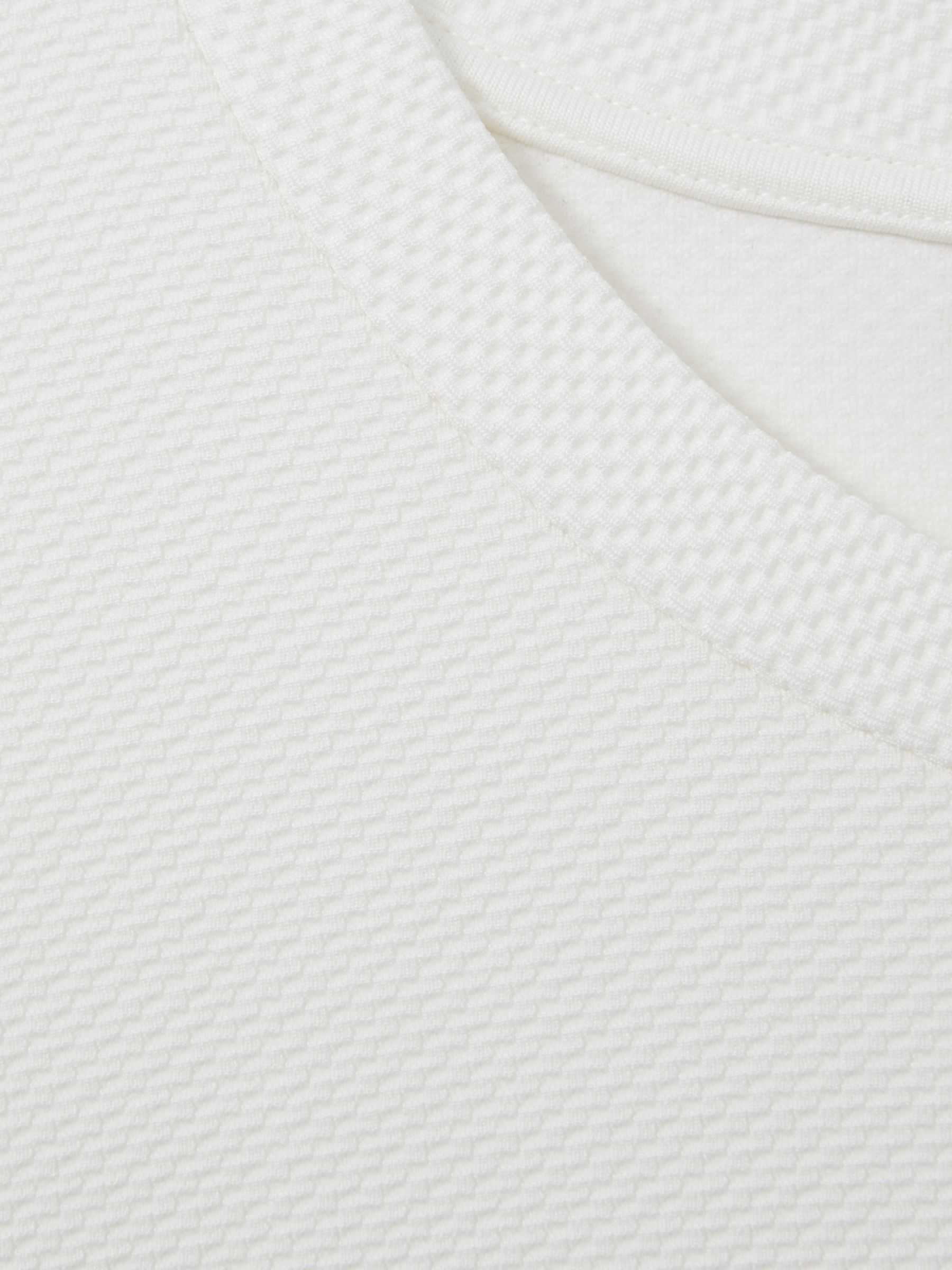 Textured Crew-Neck T-Shirt in Off White - Image 5 of 5